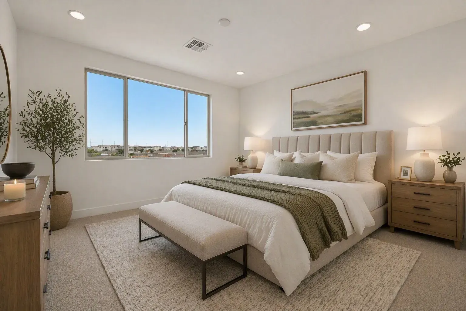 Primary Bedroom Virtually Staged