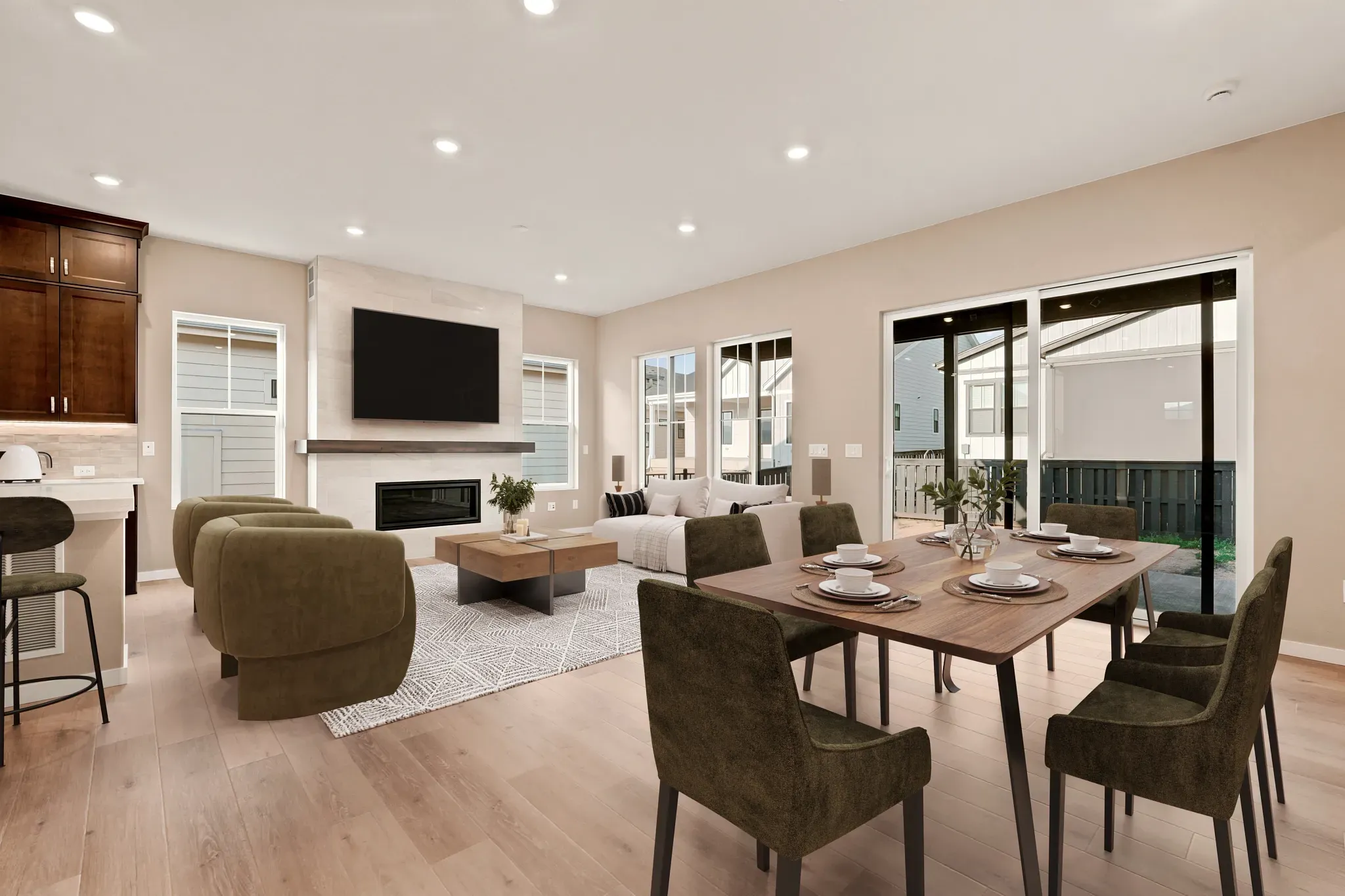 Homesite 68 Great Room + Dining - Virtually Staged