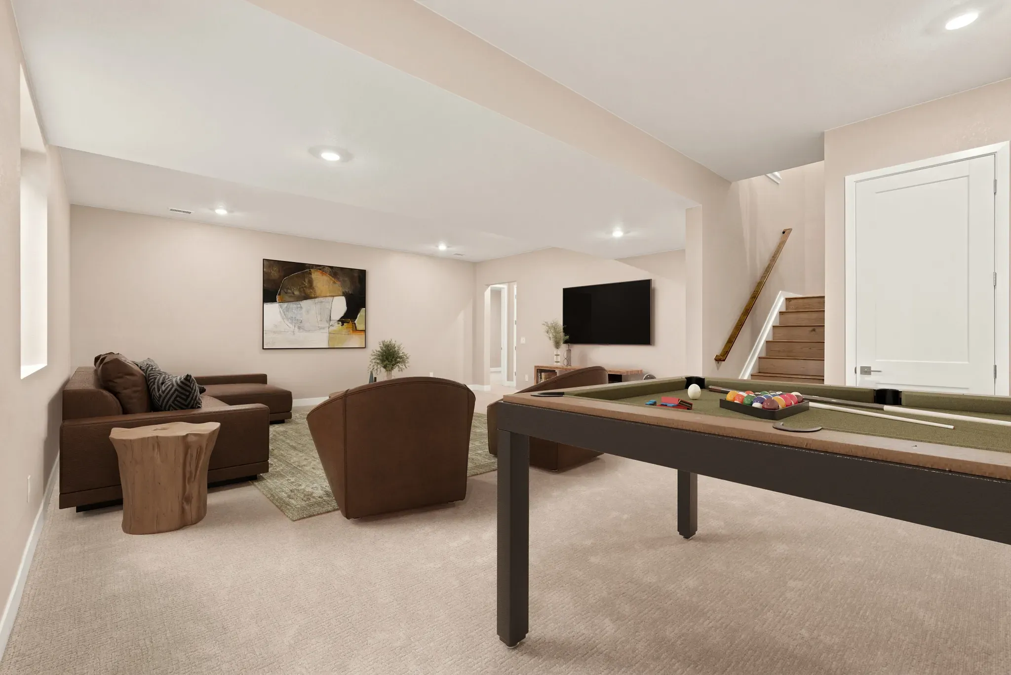 Homesite 68 Finished Basement - Virtually Staged