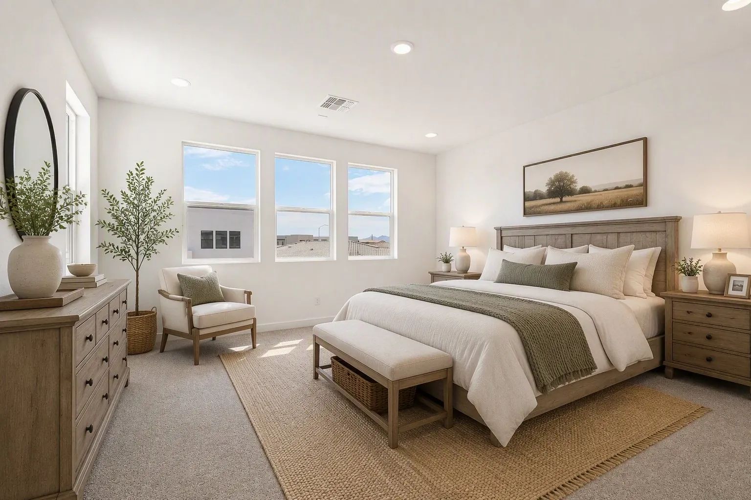 Primary Bedroom Virtually Staged