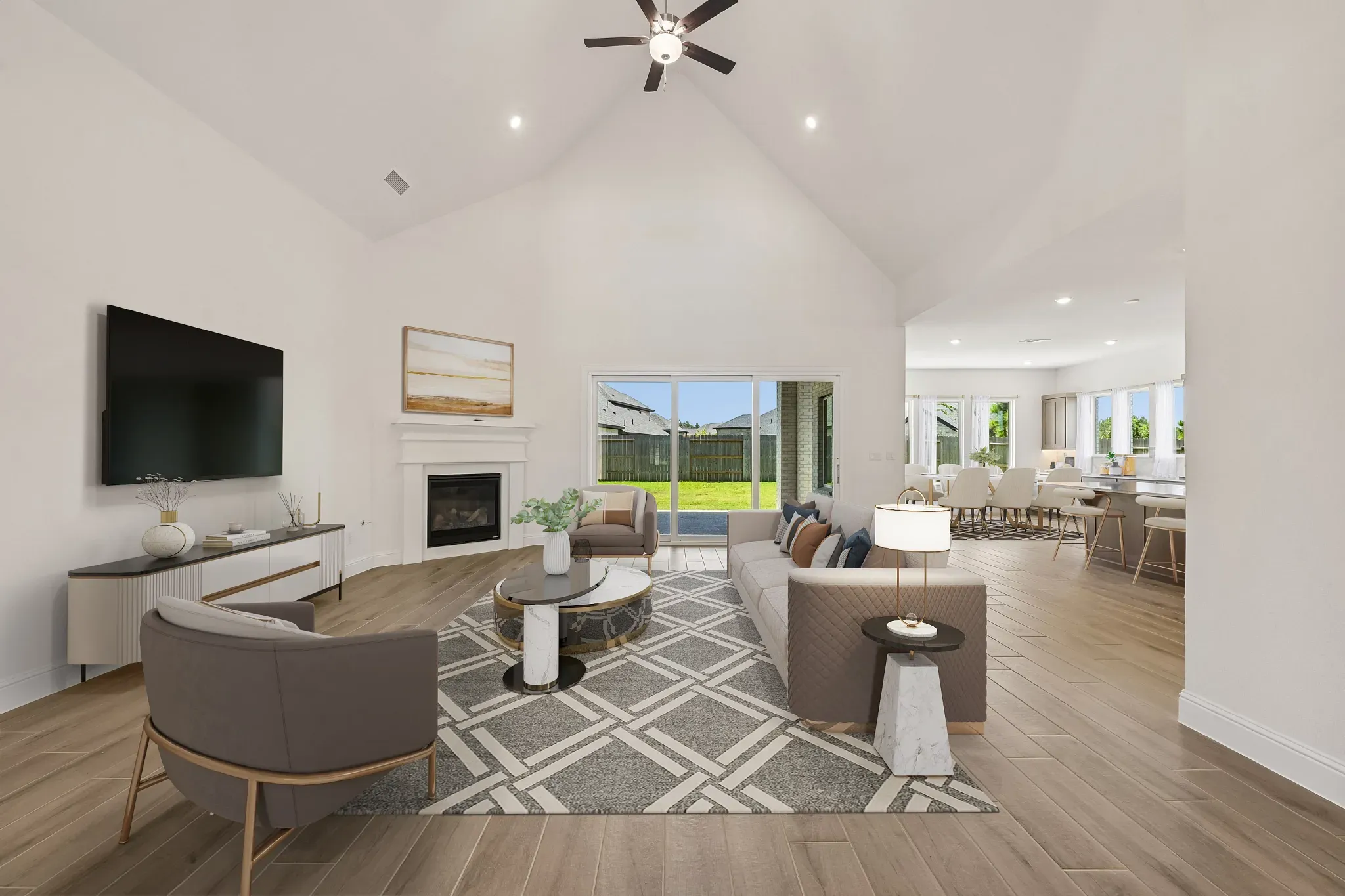 Homesite 7710 Great Room - Staged