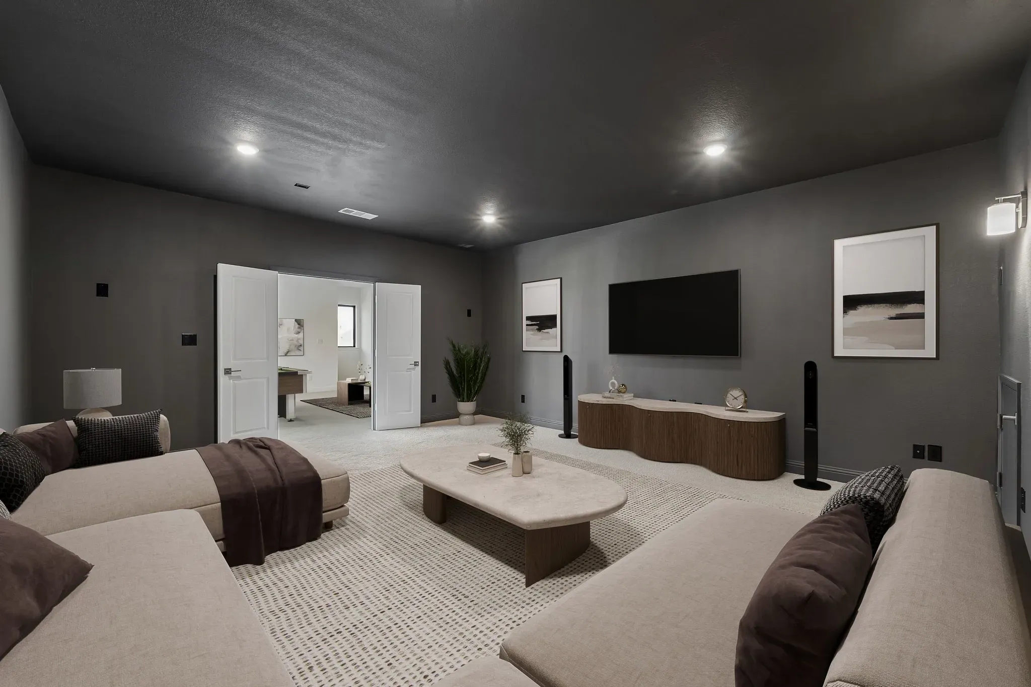 Homesite 7701 Media Room - Staged