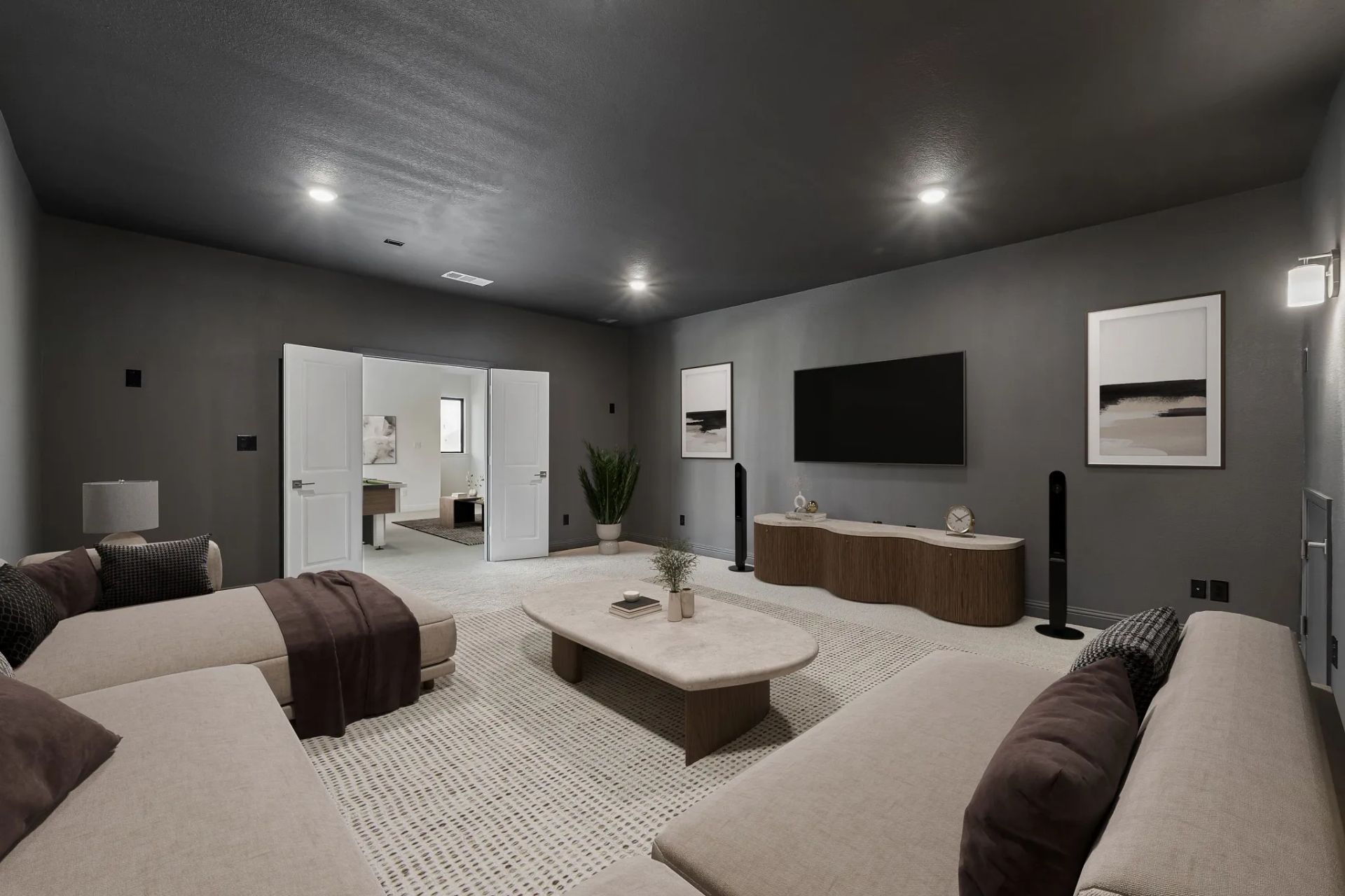 Homesite 7701 Media Room - Staged