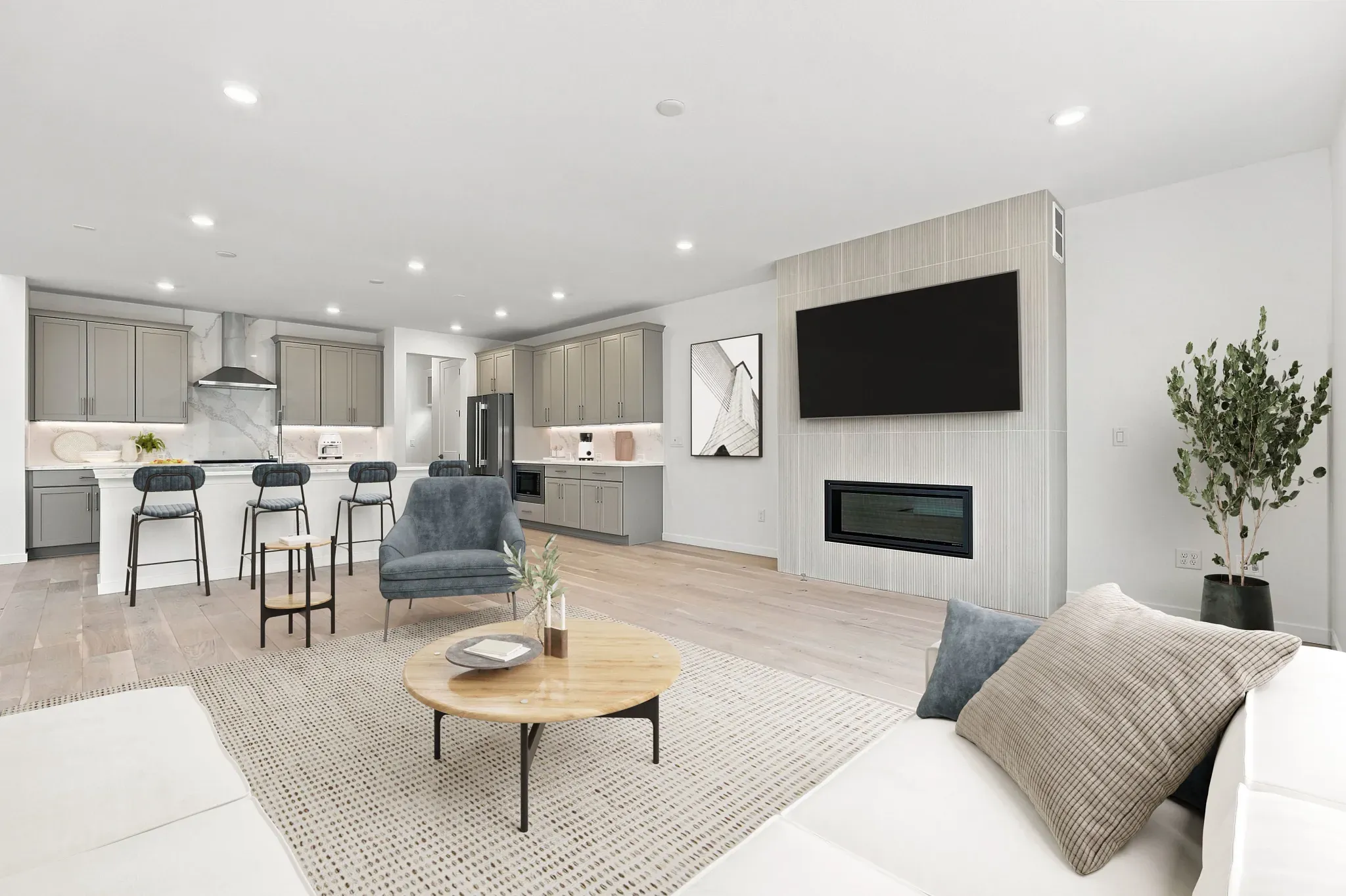 Homesite 20 Great Room + Kitchen - Virtually Stage