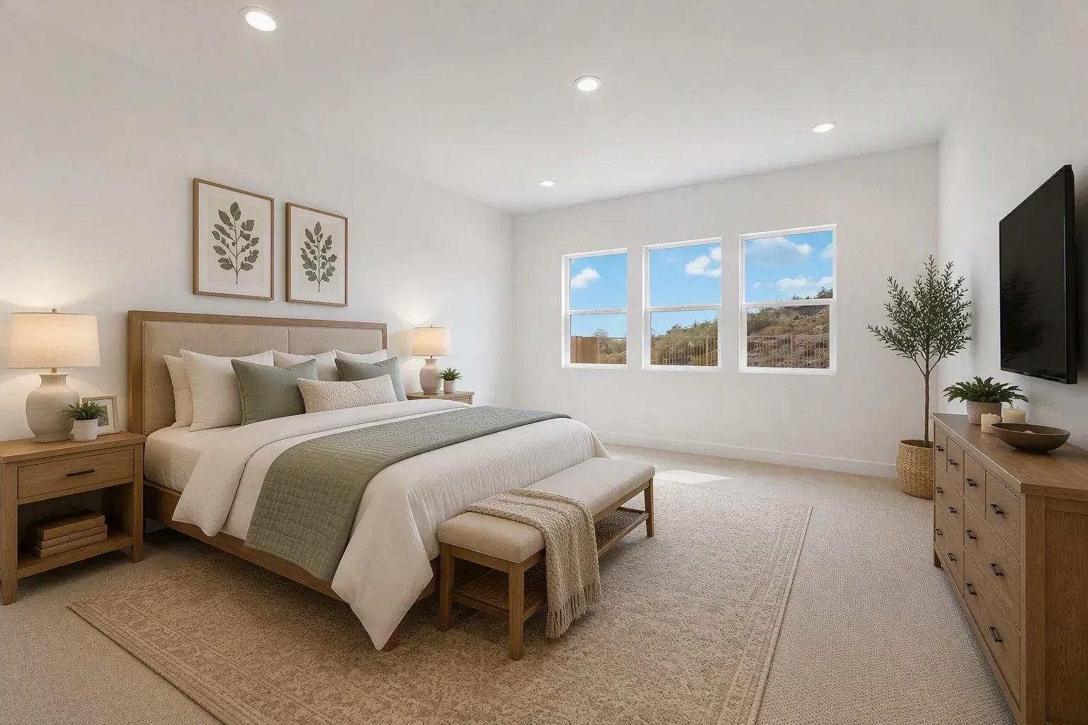 Primary Bedroom Virtually Staged
