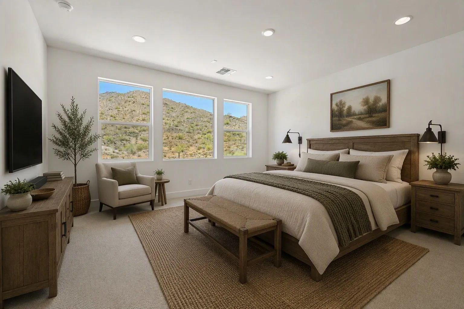 Primary Bedroom Virtually Staged