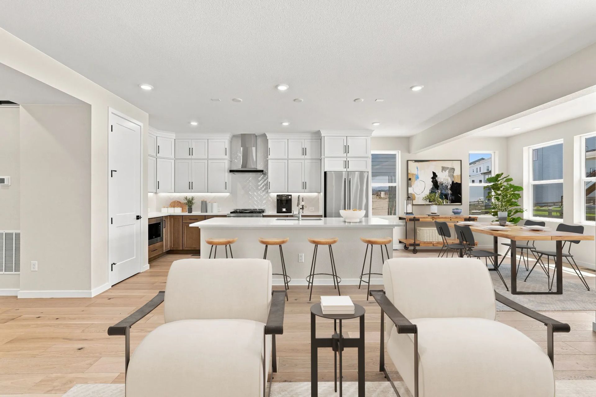 Homesite 8 Great Room, Kitchen + Dining - Virtuall