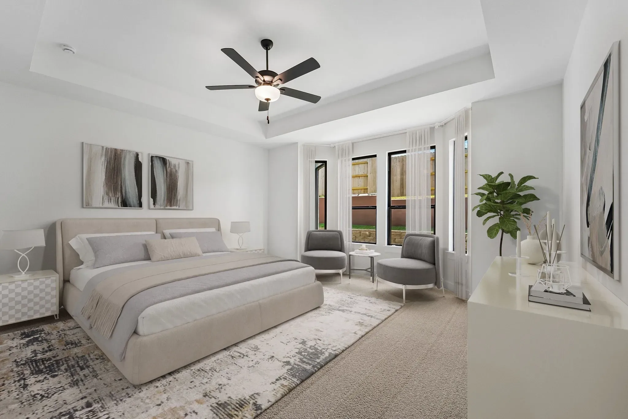 Homesite 0802 Primary Bed - Staged