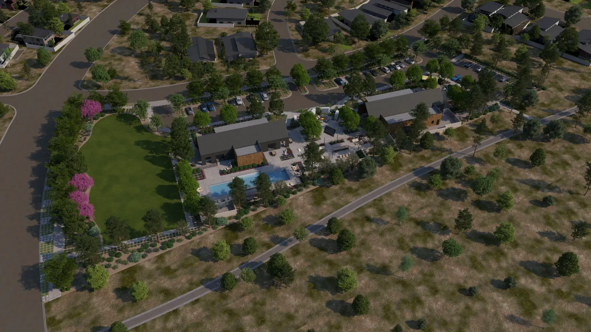 Open Wellness + Social Club Aerial Overview