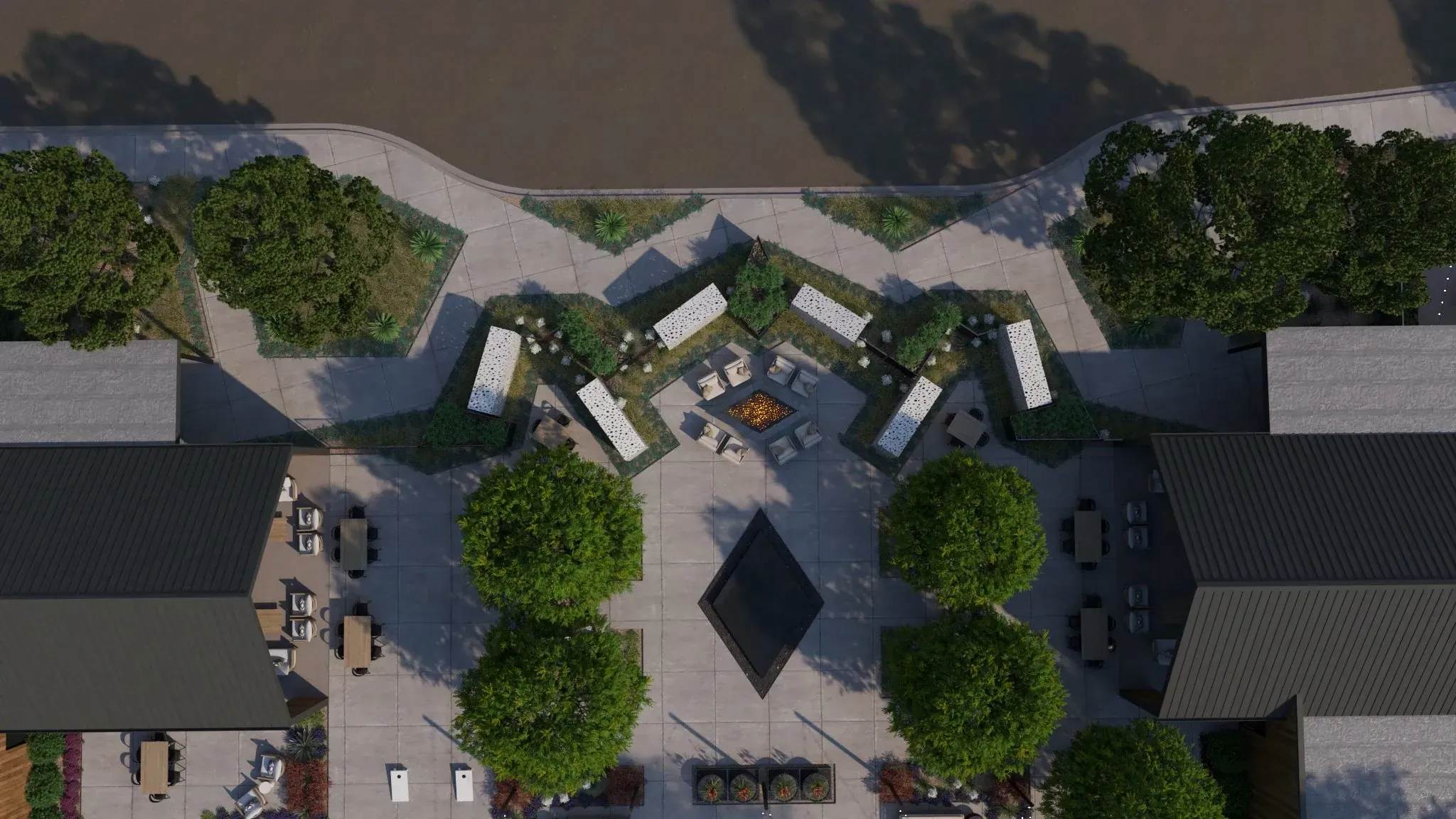 Open Wellness + Social Club Aerial Overview