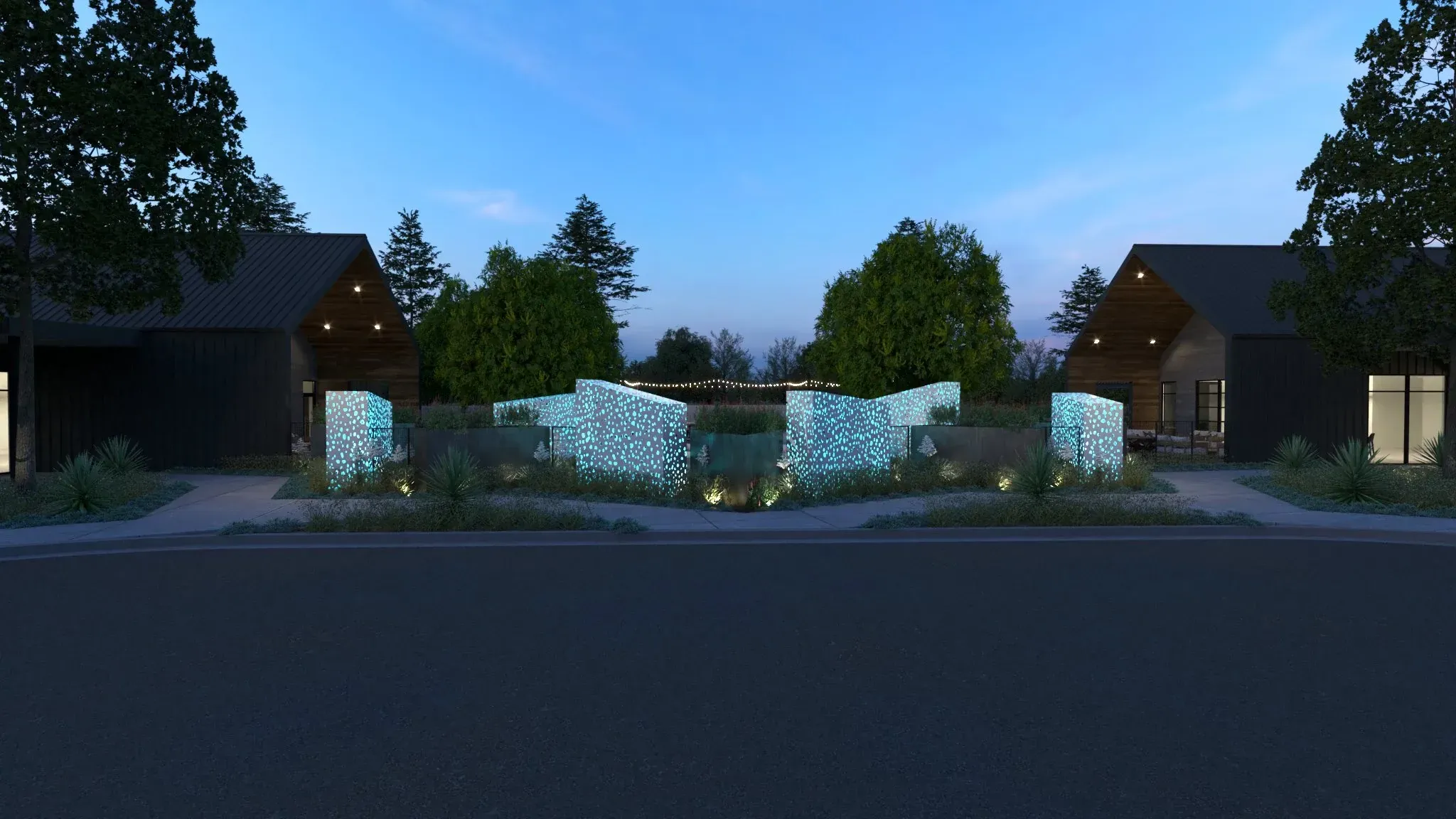 Open Wellness + Social Club Front Exterior Night V