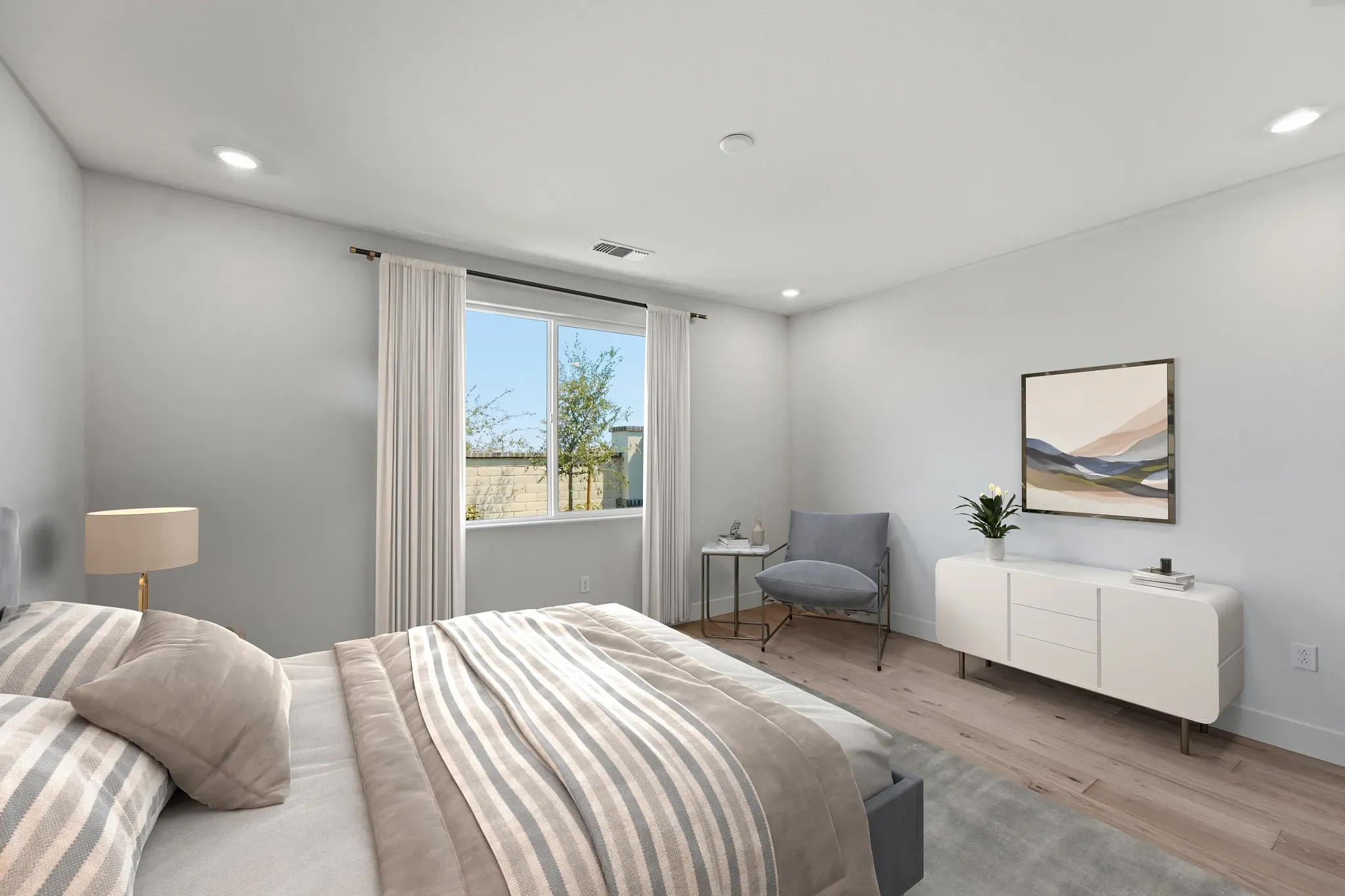 Virtually Staged Primary Bedroom