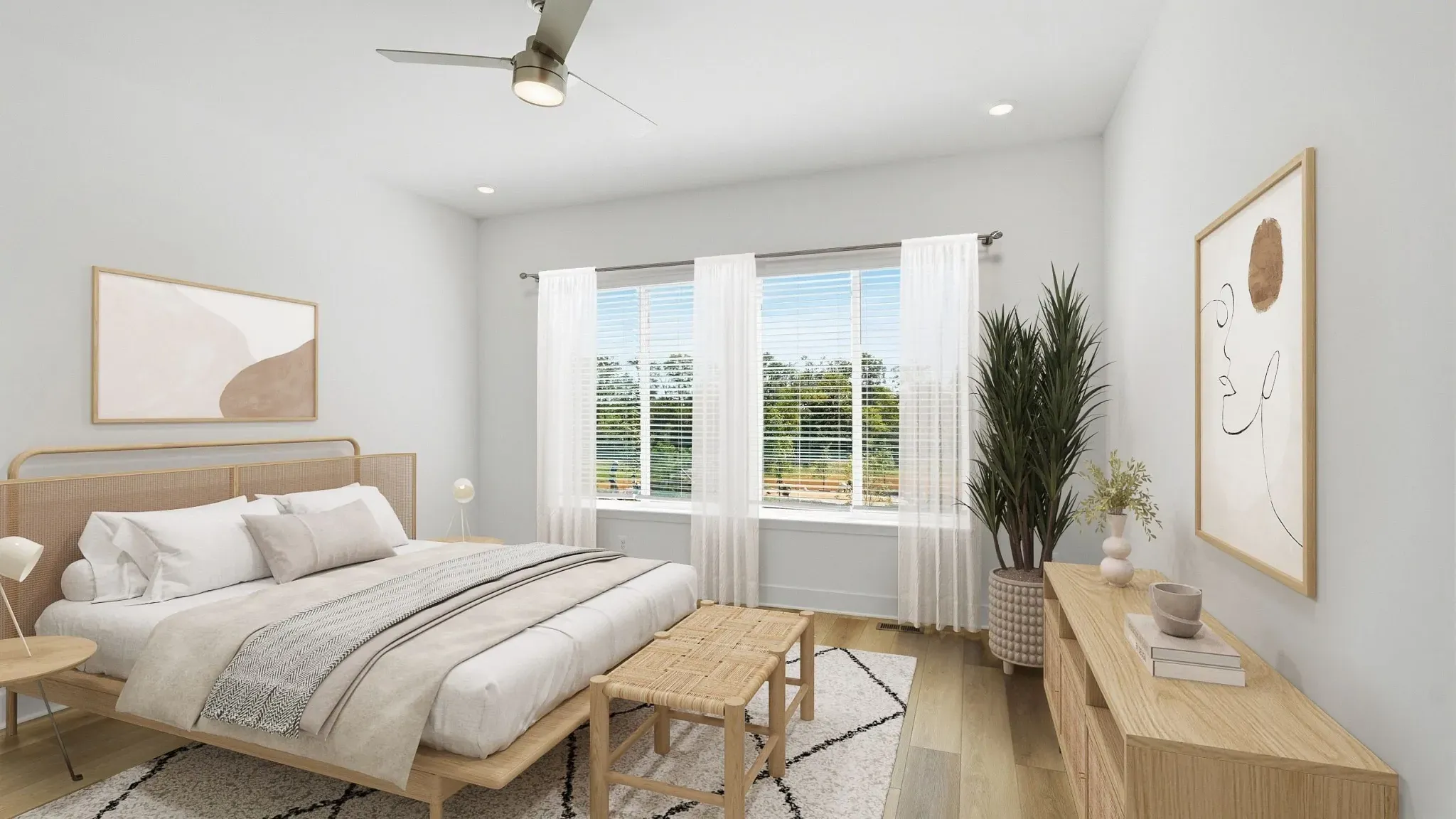 Wonder Virtually Staged Primary Bed