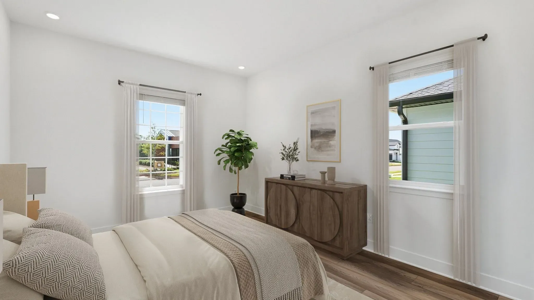 Virtually Staged Guest Bed