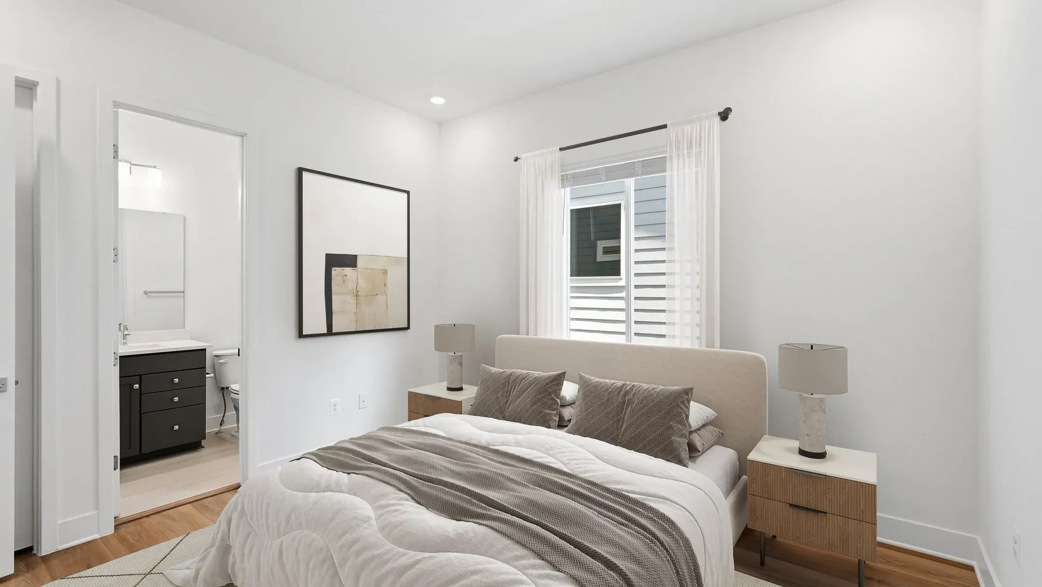 Virtually Staged Guest Bed