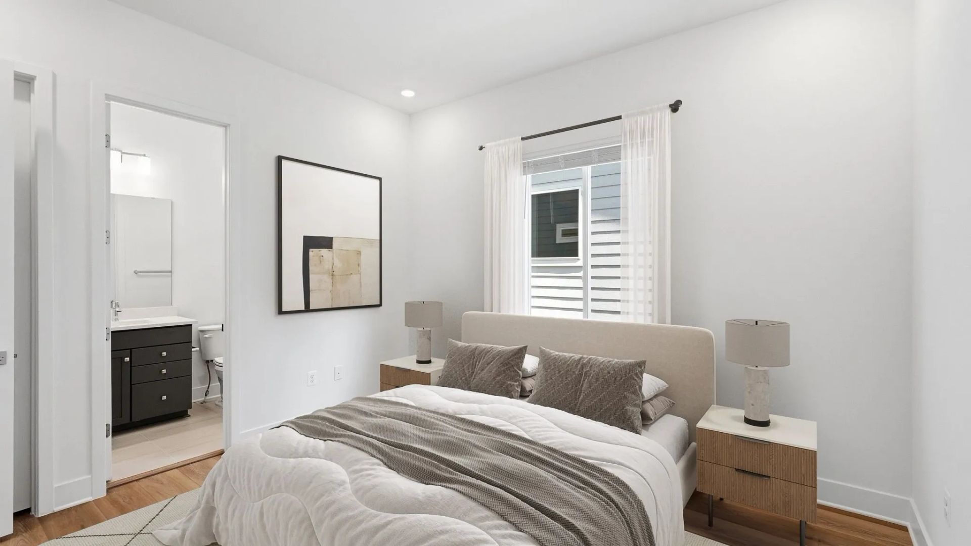 Virtually Staged Guest Bed