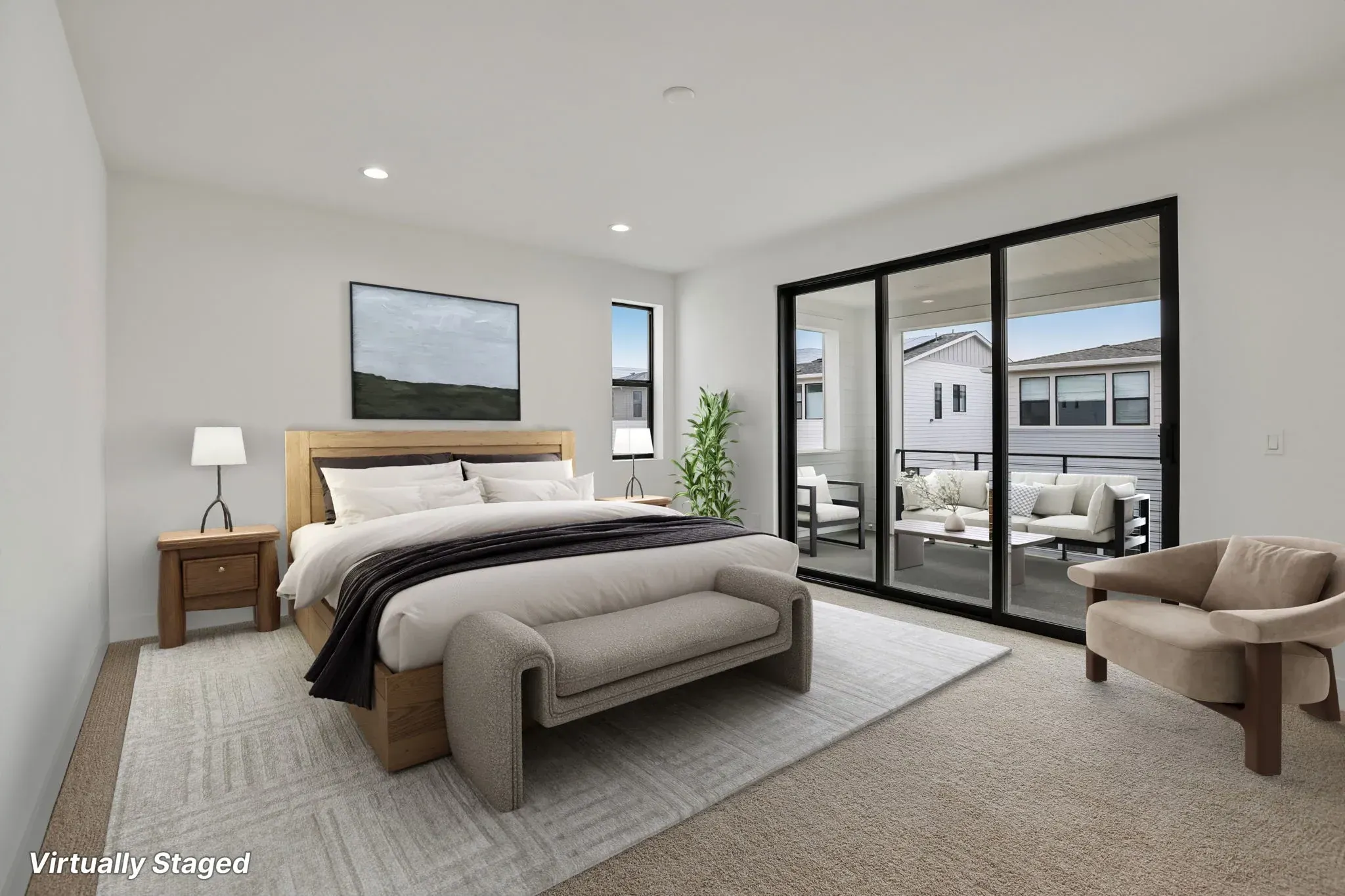 Sky House Homesite 870 Primary Bed Virtually Stage