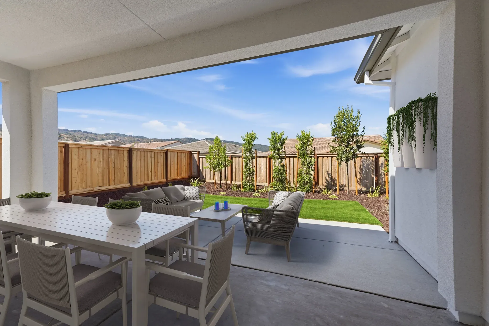 Virtually Staged Covered Patio