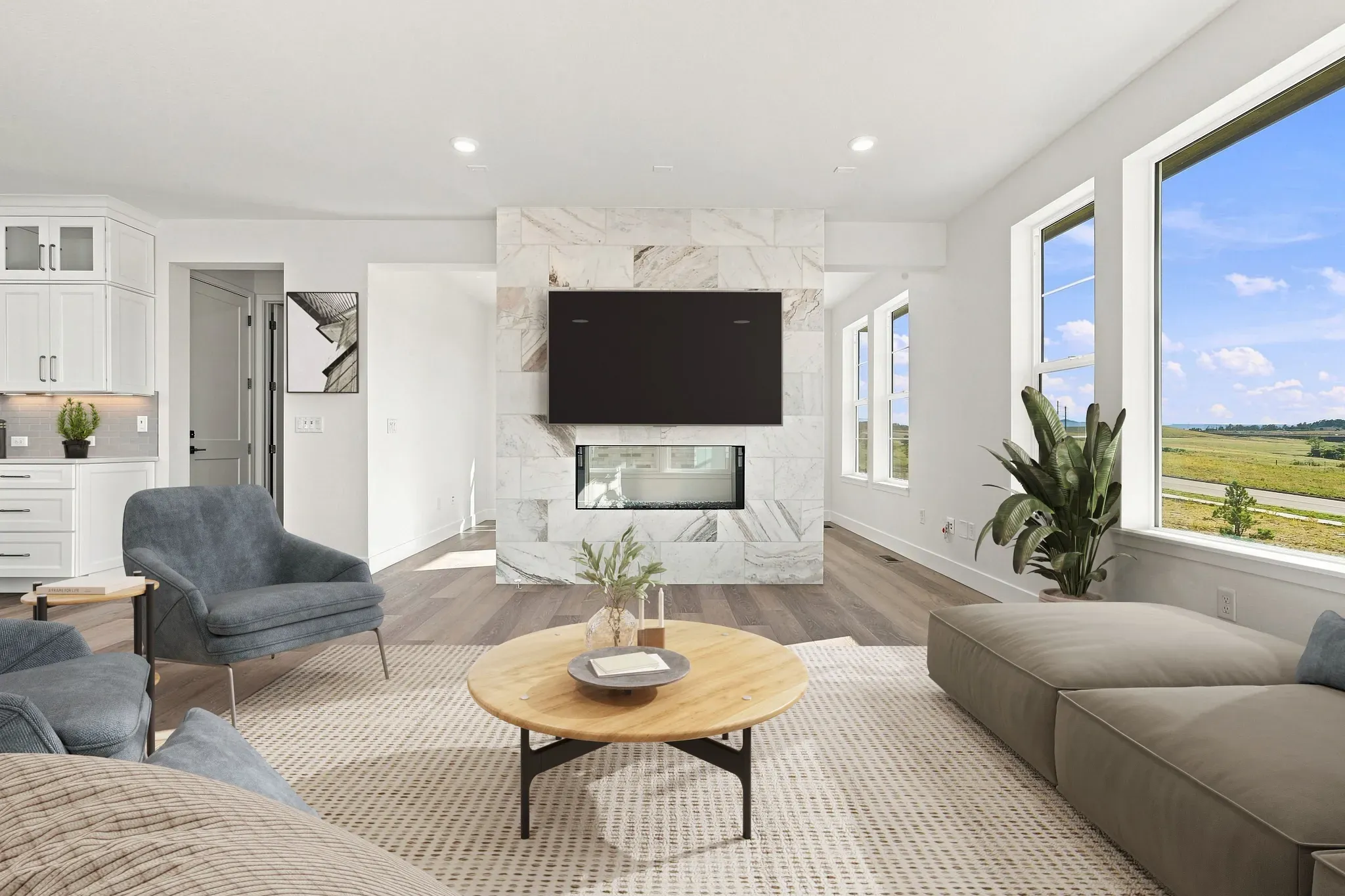 Homesite 12 Great Room - Virtually Staged