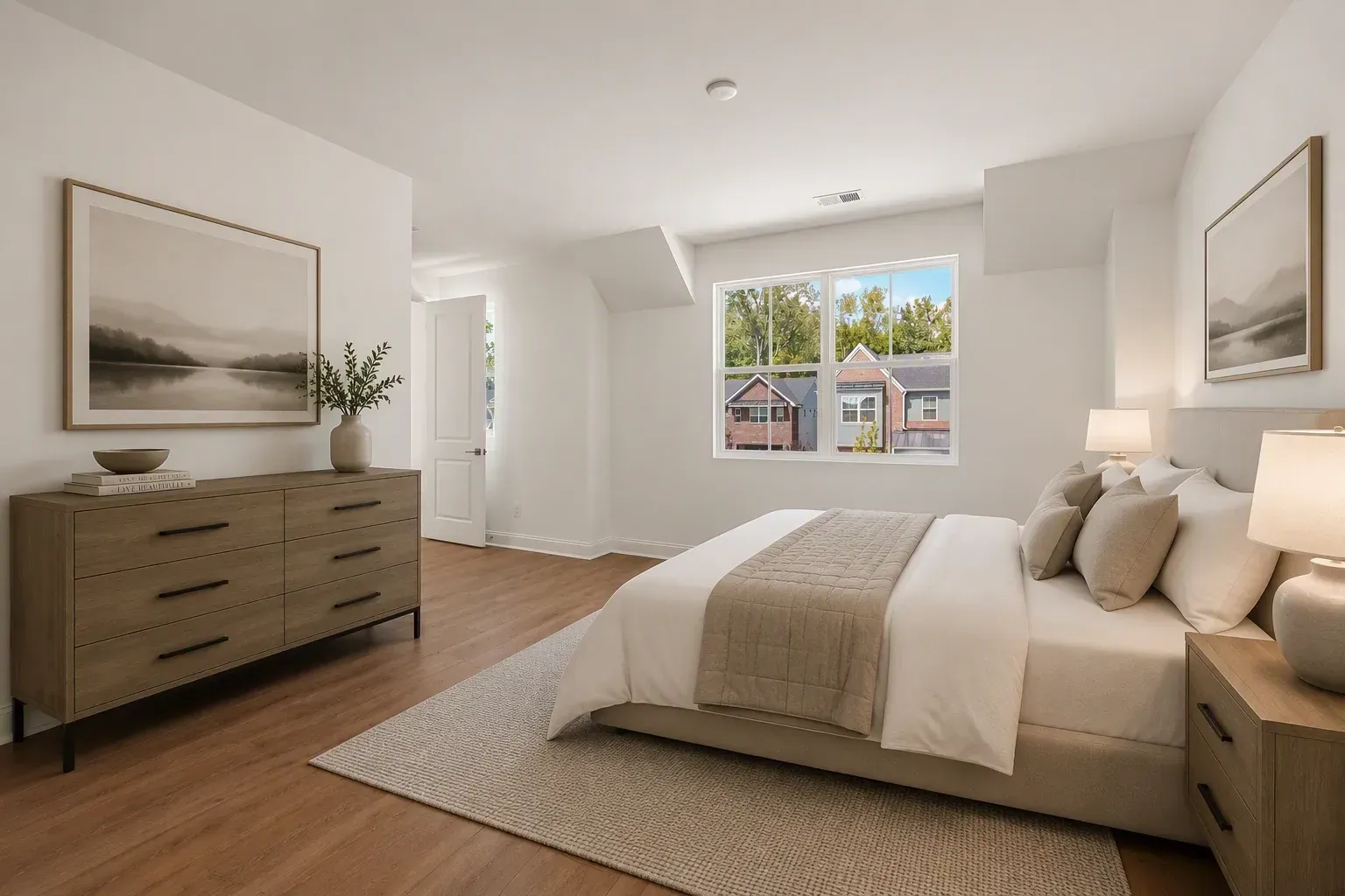 Virtually Staged Primary Bedroom