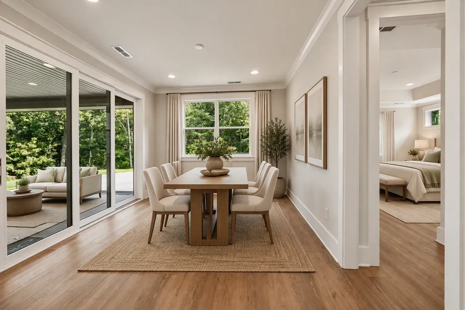 Virtually Staged Dining Room