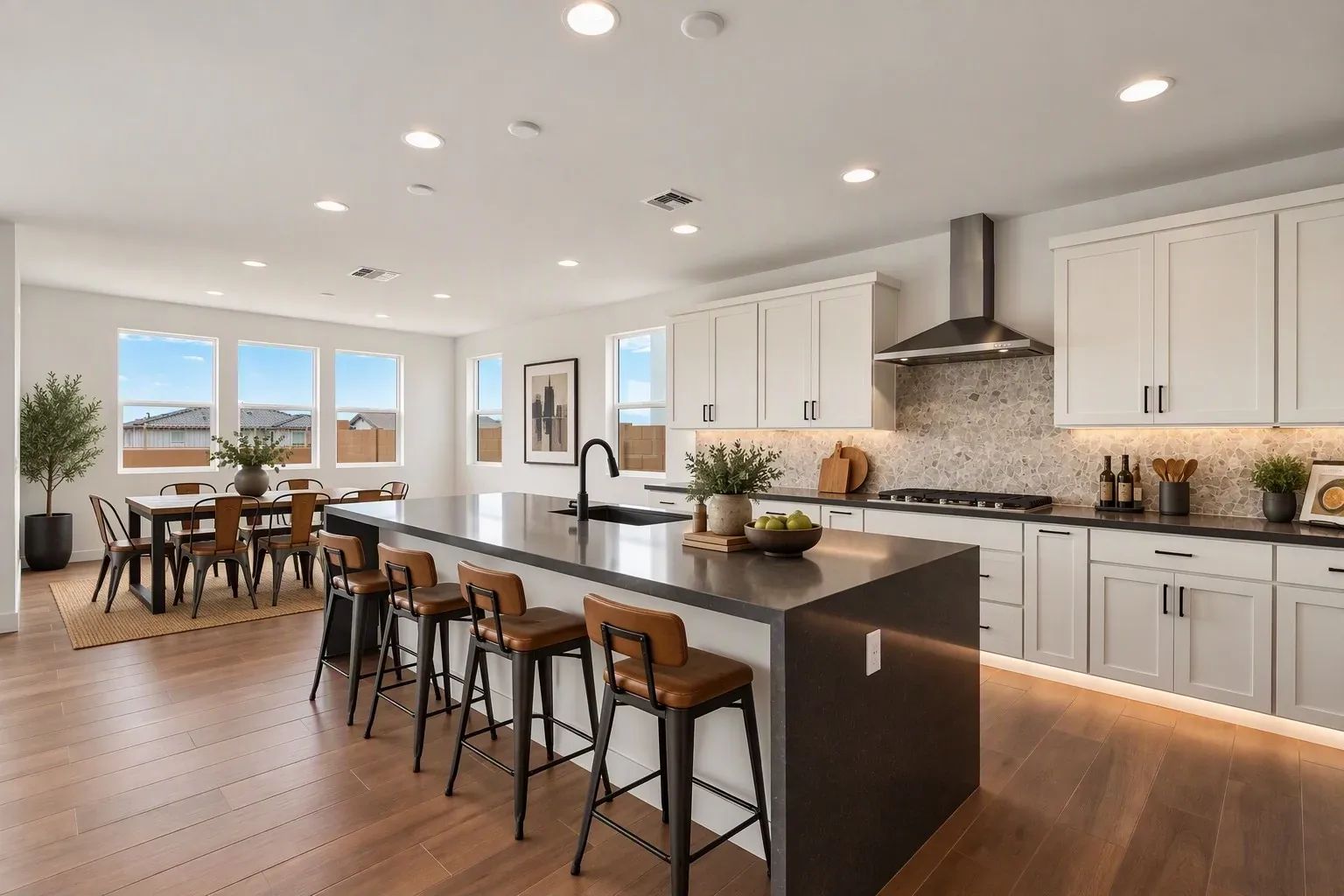 Virtually Staged Kitchen Dining