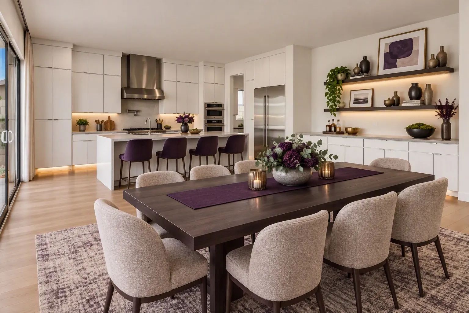 Virtually Staged Kitchen Dining
