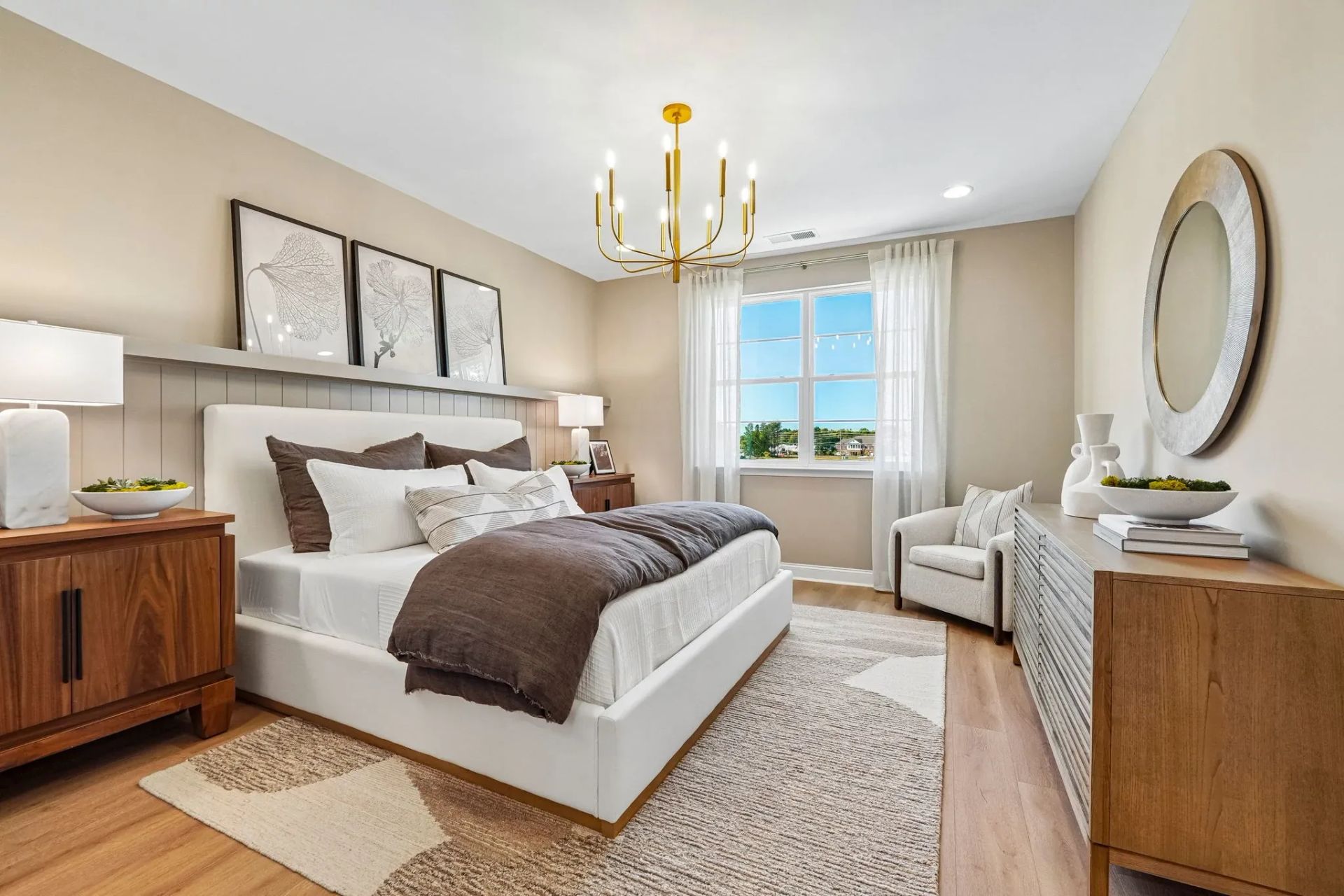 Spencer Model Home Primary Bedroom (Interior Unit)
