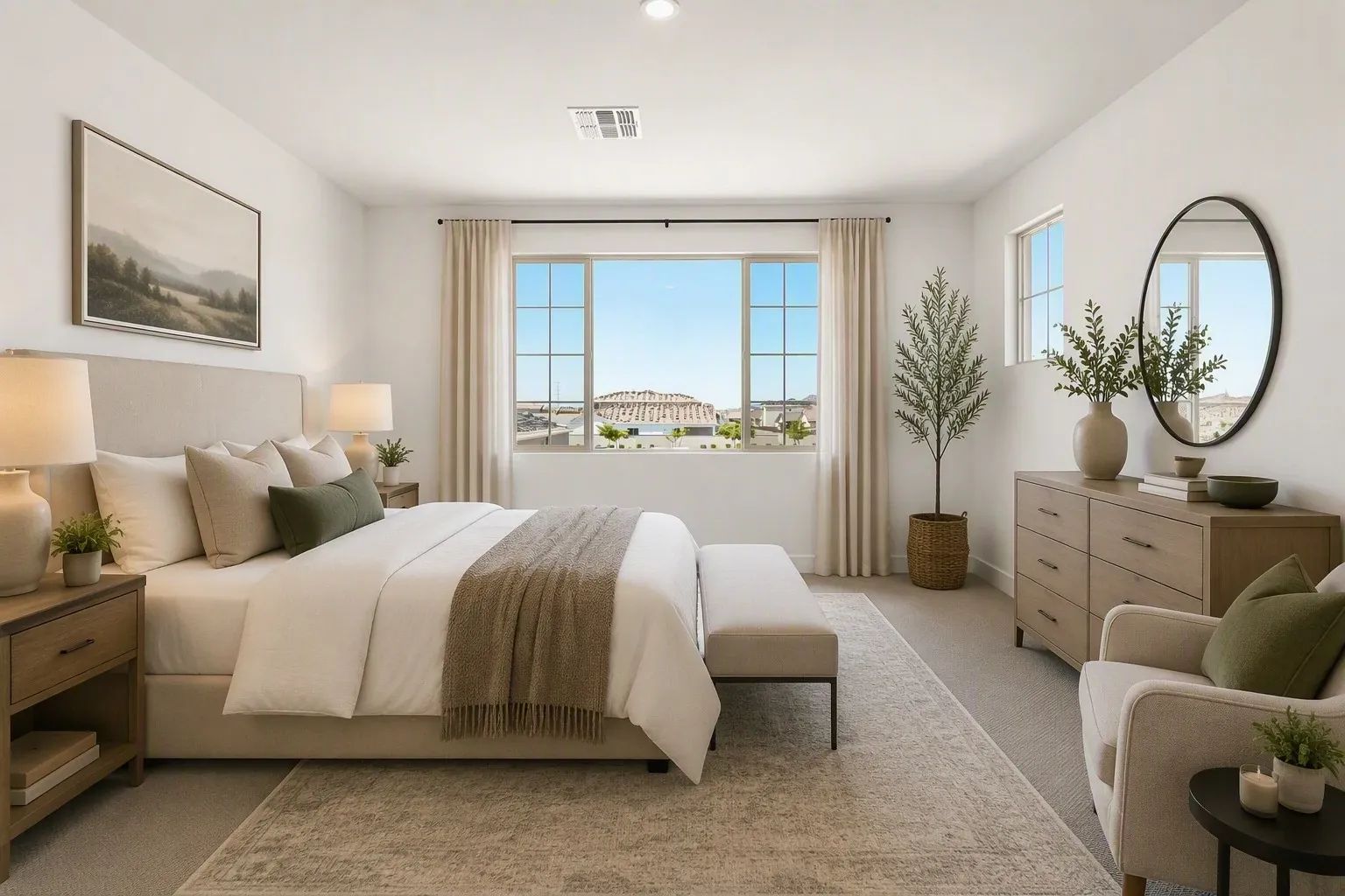 Primary Bedroom Virtually Staged