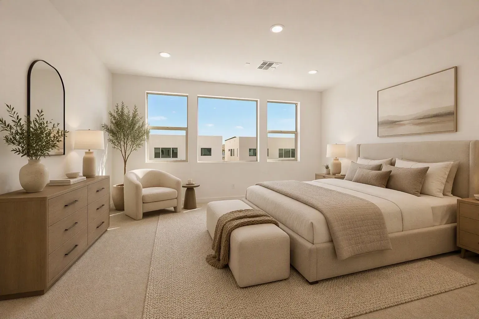Primary Bedroom Virtually Staged