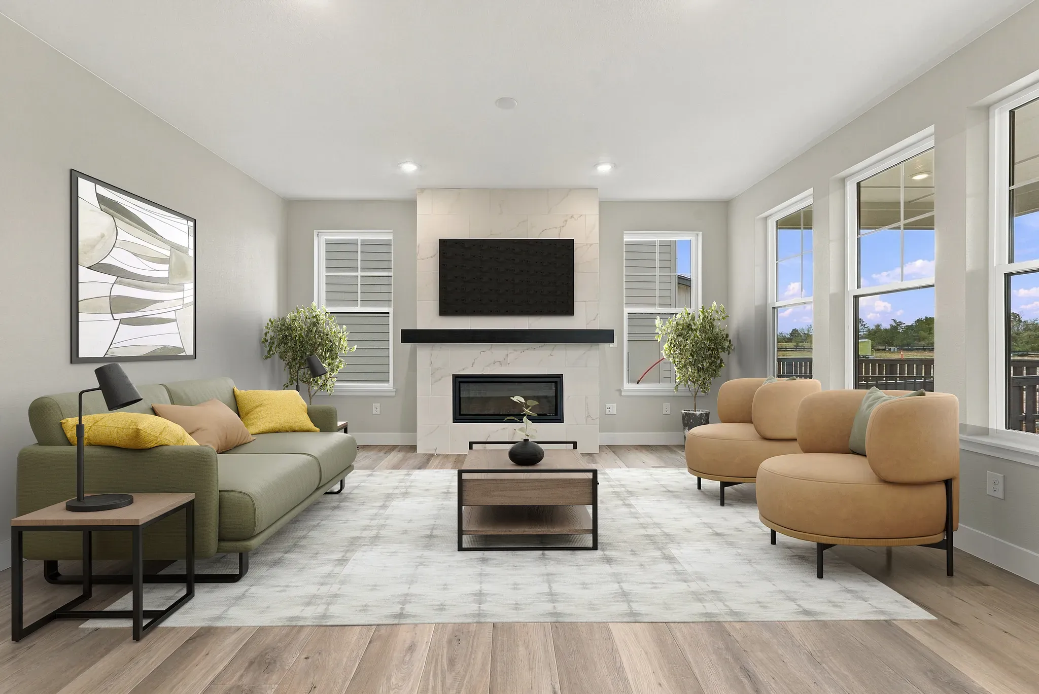 Homesite 269 Great Room - Virtually Staged