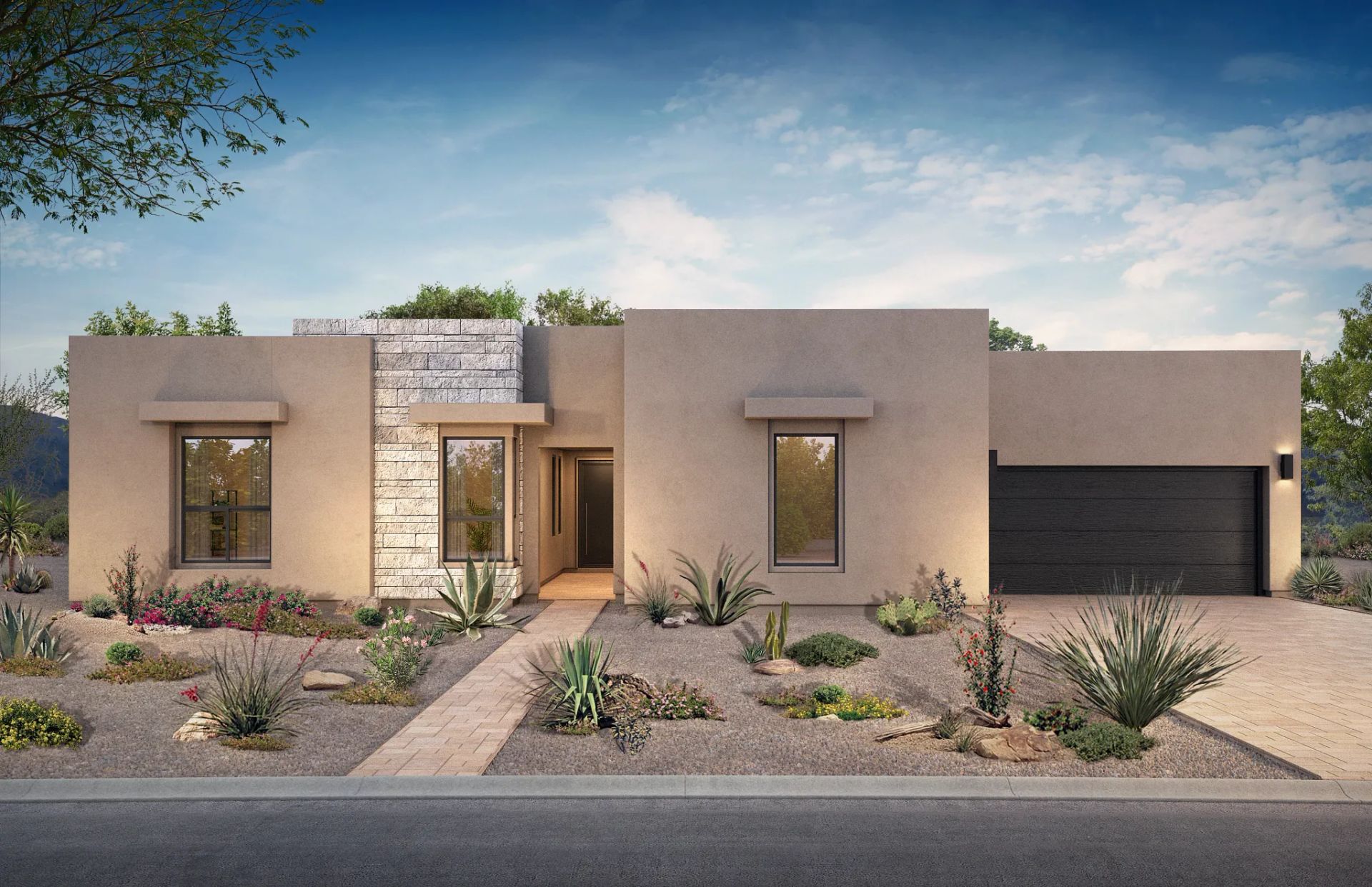 Plan 7024 Exterior A: Desert Adobe