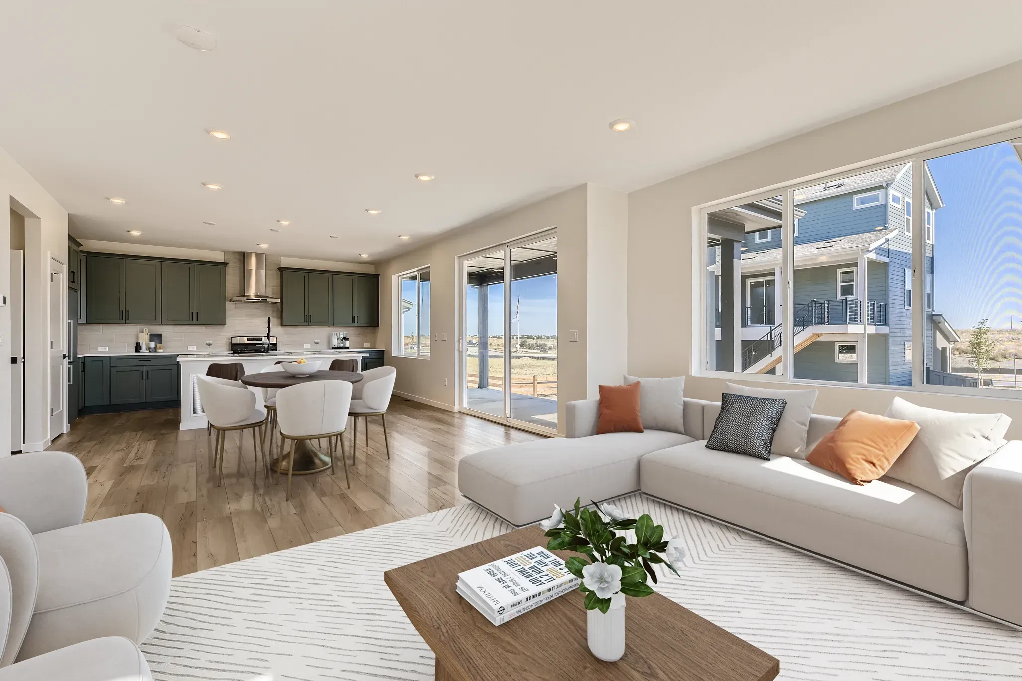 Sweet Magnolia Great Room, Dining + Kitchen - Virt