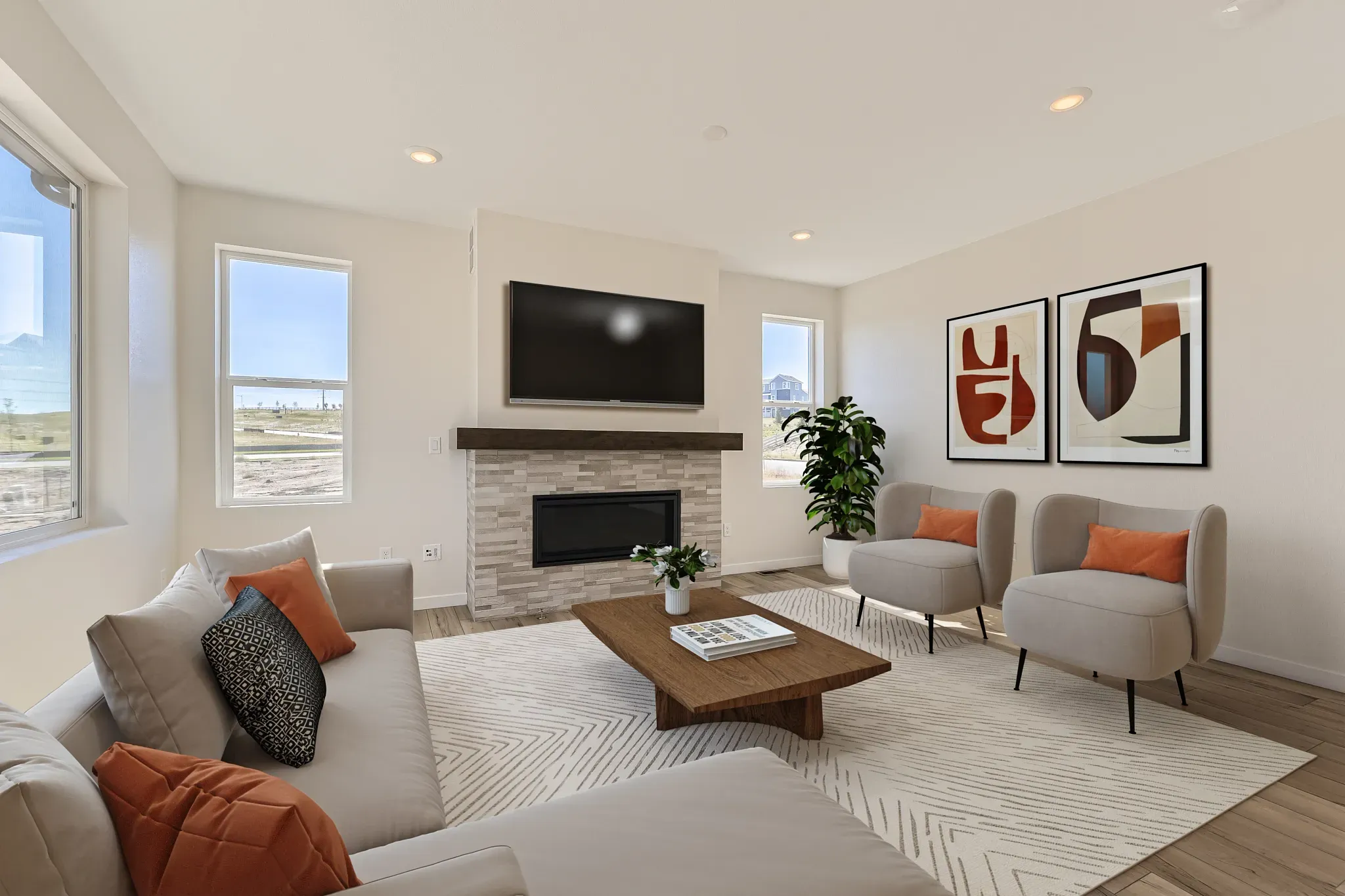 Sweet Magnolia Great Room - Virtually Staged