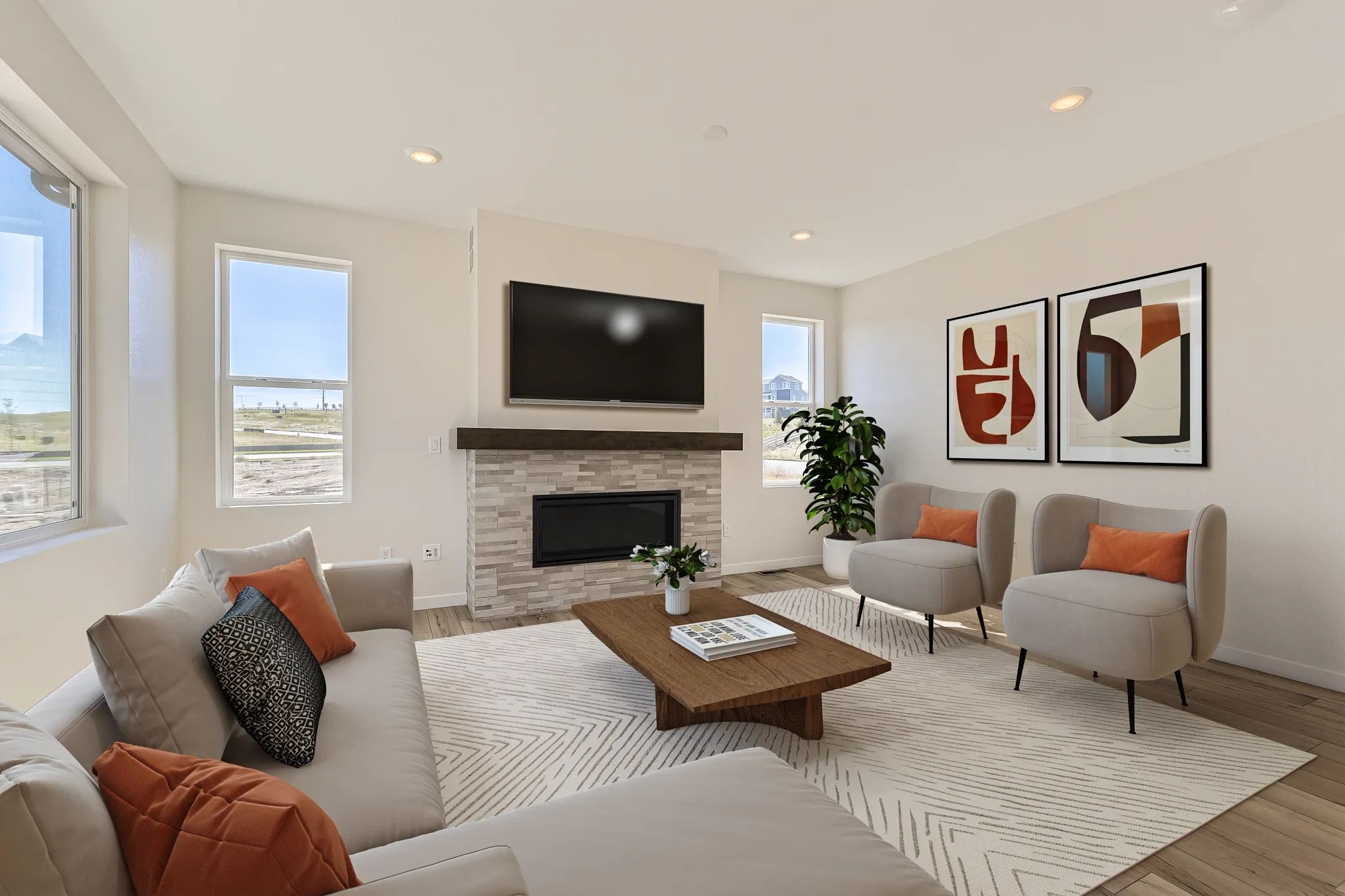 Sweet Magnolia Great Room - Virtually Staged
