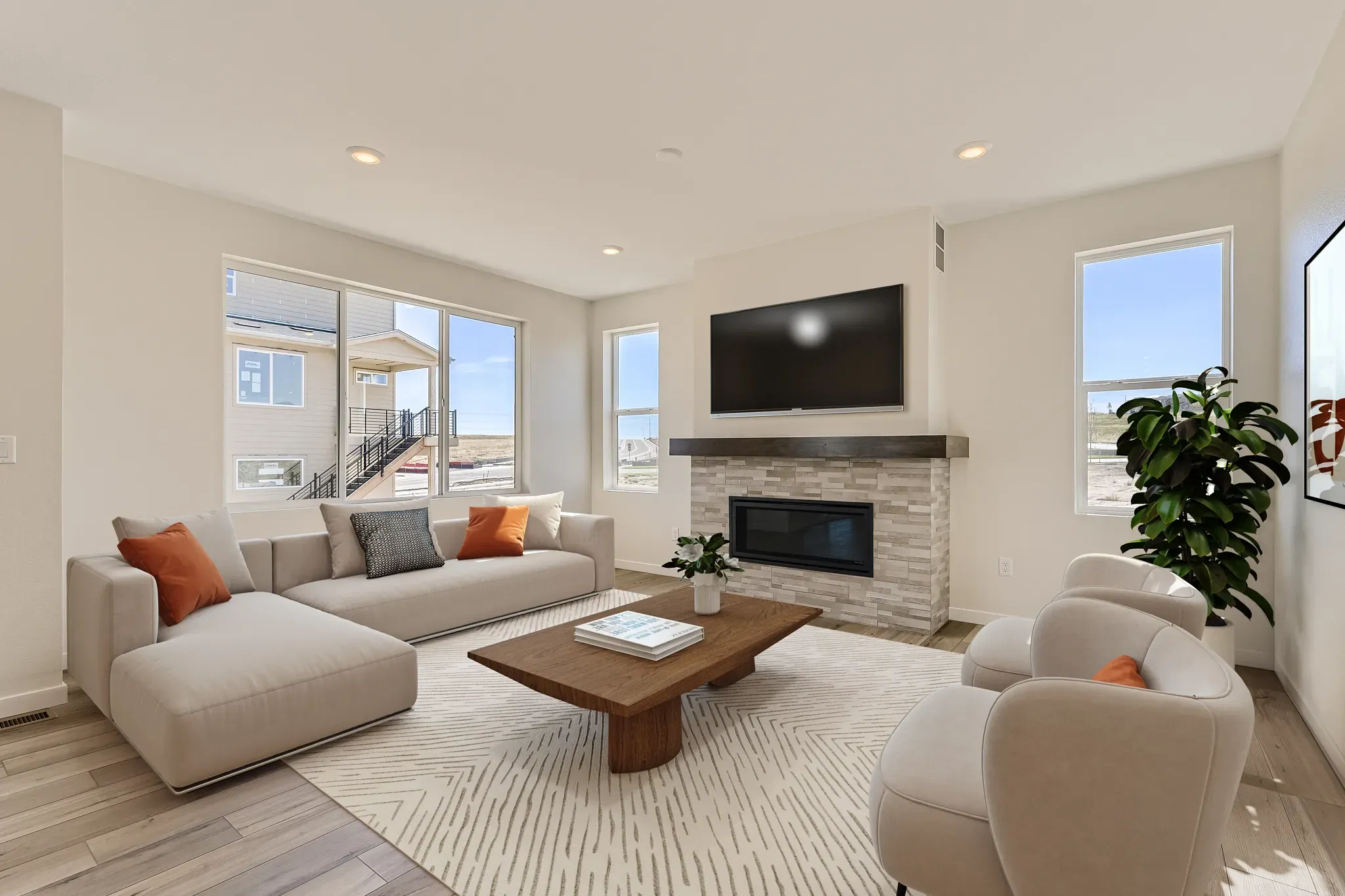 Sweet Magnolia Great Room - Virtually Staged