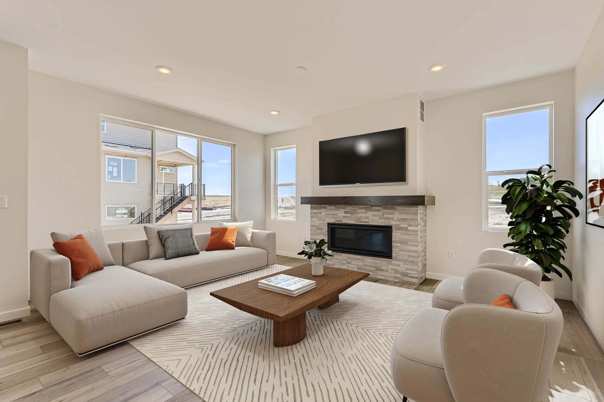 Sweet Magnolia Great Room - Virtually Staged