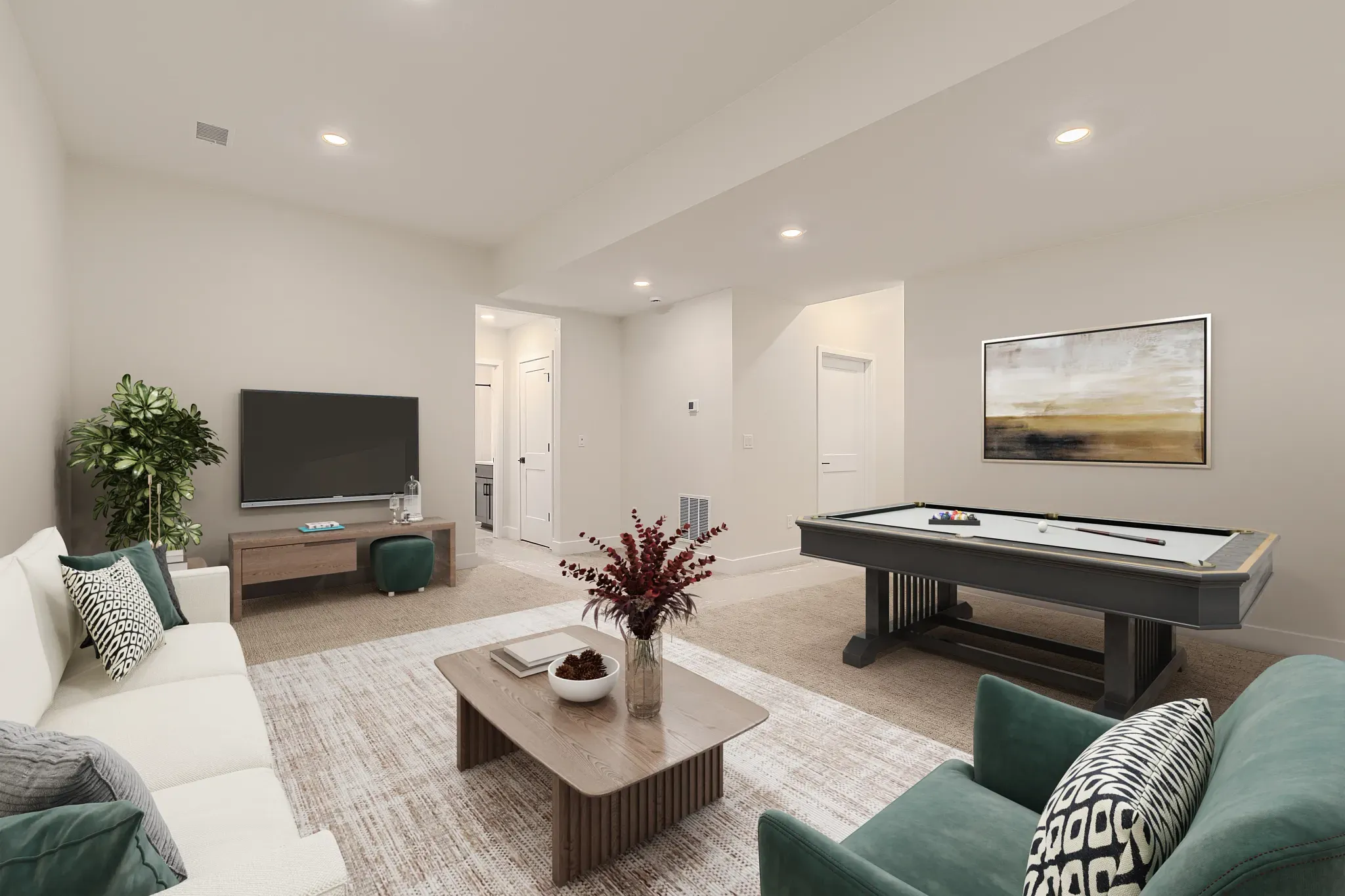 Sweet Magnolia Finished Basement Rec Room - Virtua