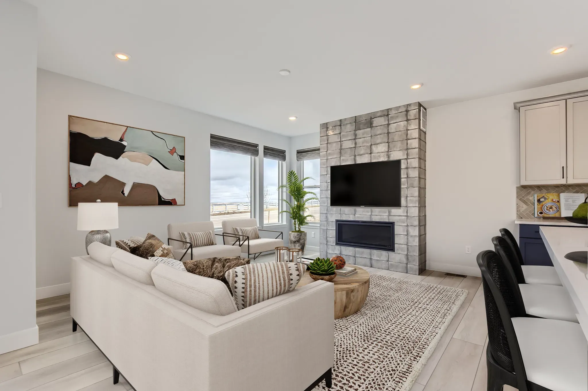Carly Plan Great Room - Virtually Staged