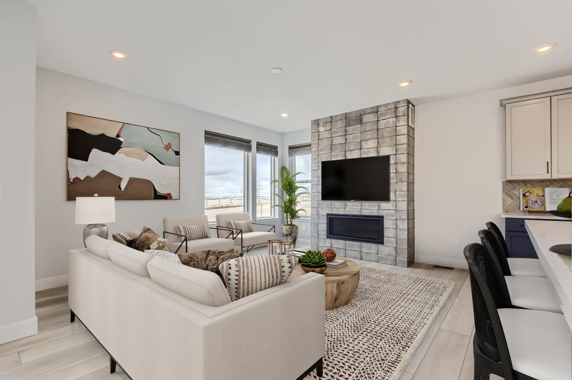 Carly Plan Great Room - Virtually Staged