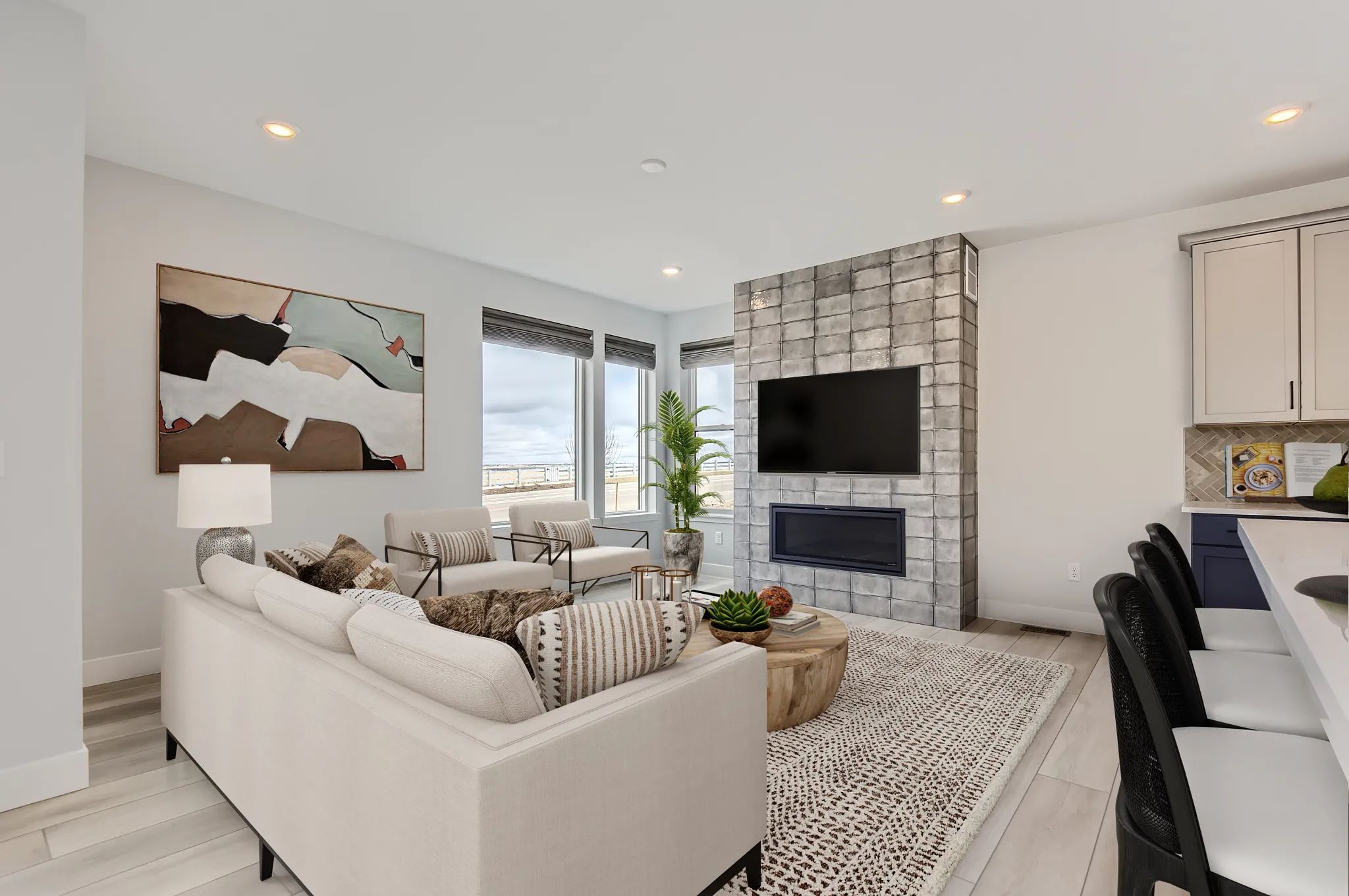 Carly Plan Great Room - Virtually Staged