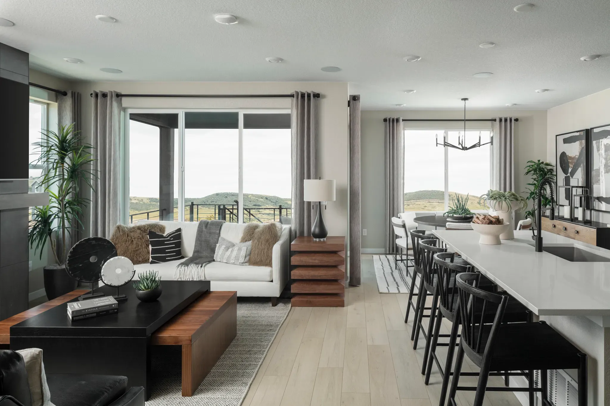 Layla Model Great Room, Kitchen + Dining