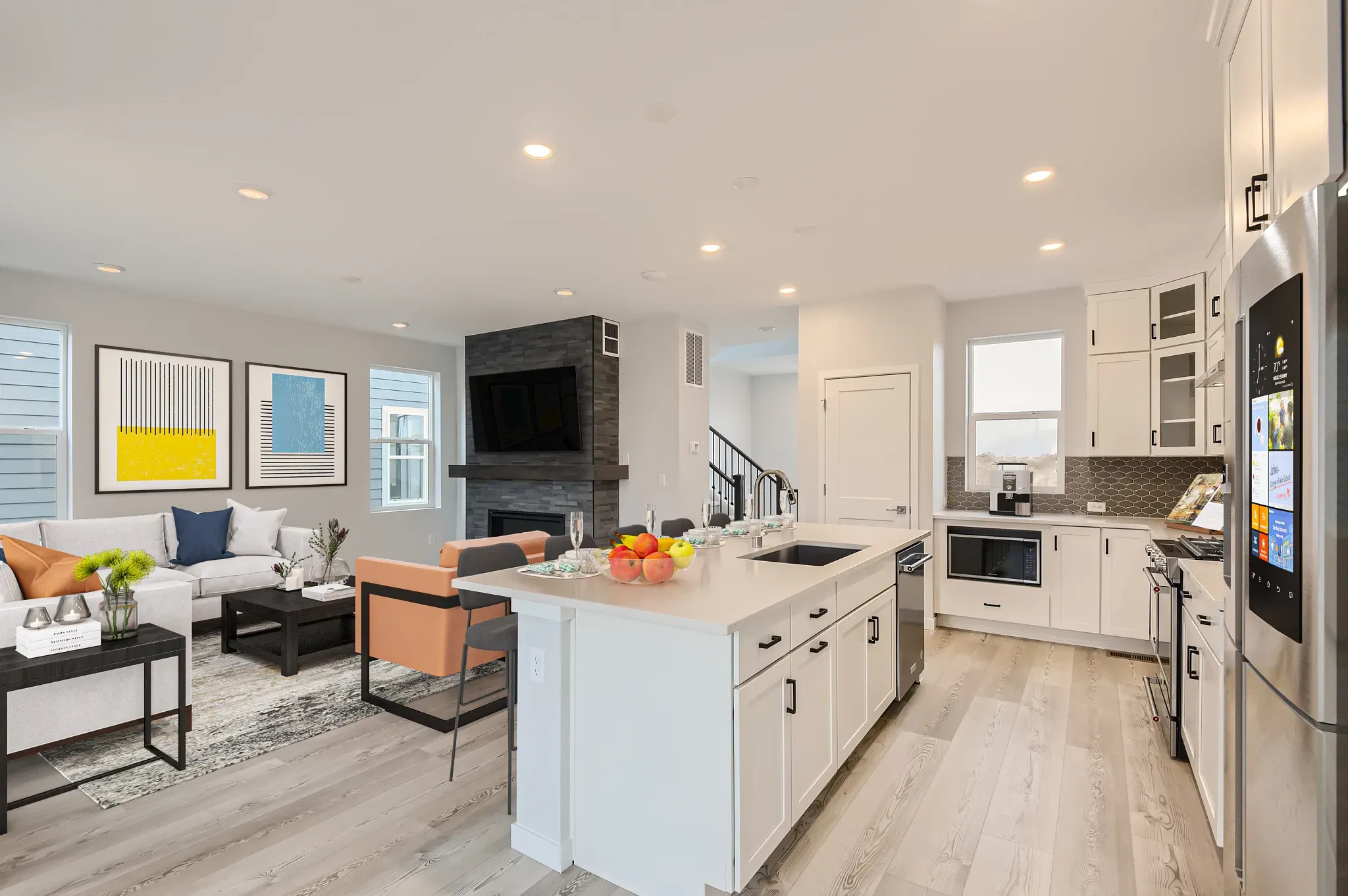 Roxy Kitchen + Great Room - Virtually Staged