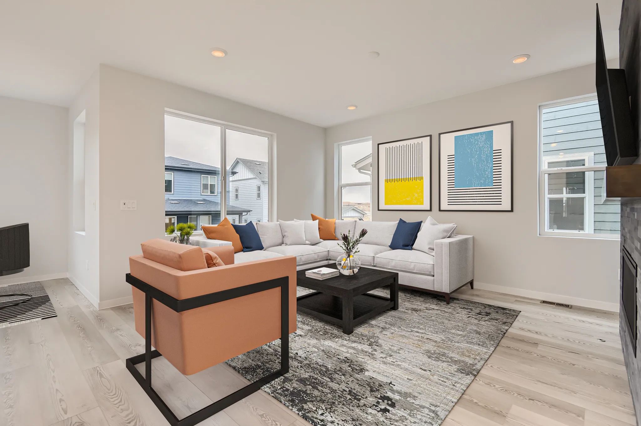 Roxy Great Room - Virtually Staged