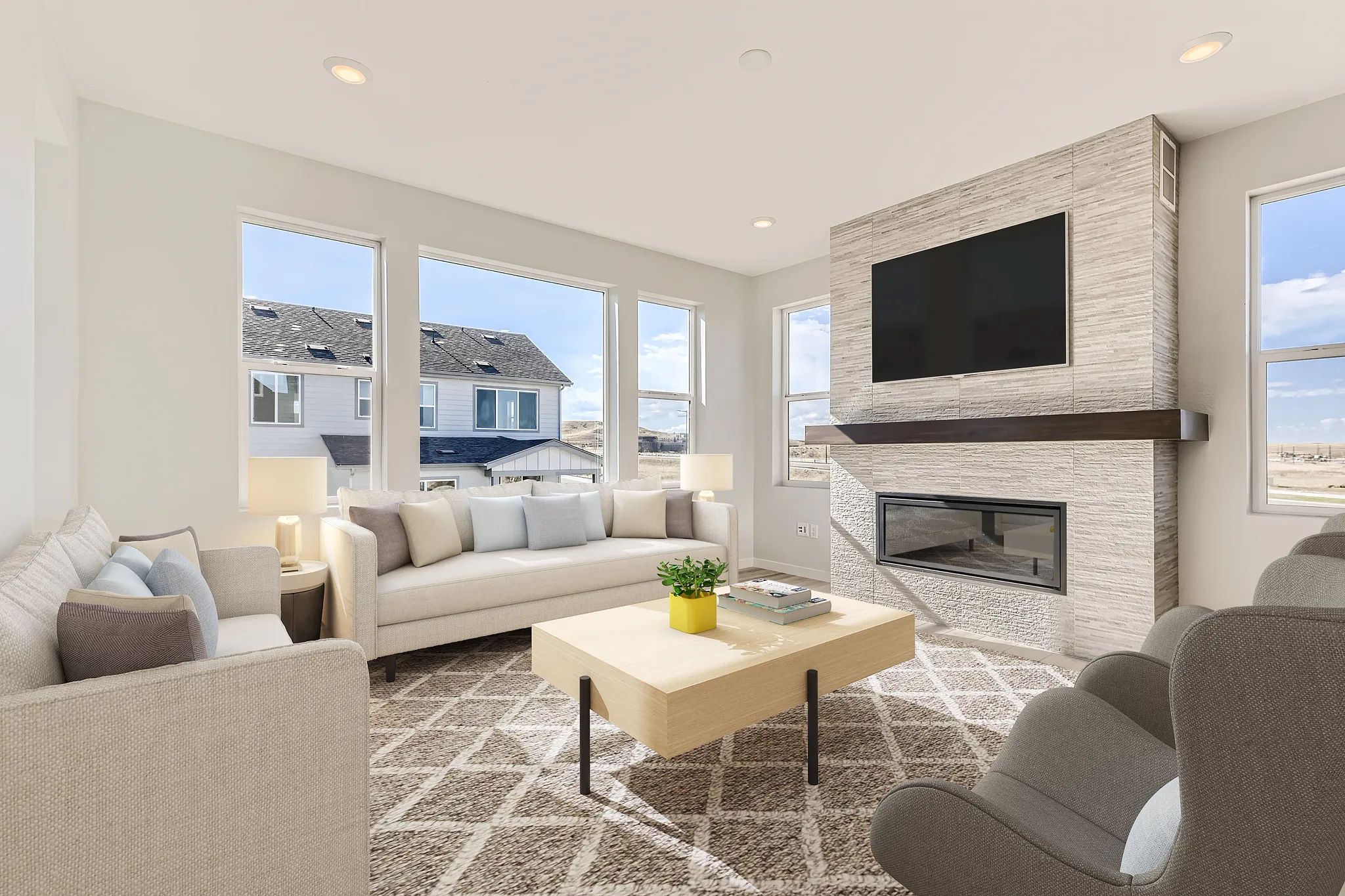 Angeline Great Room - Virtually Staged