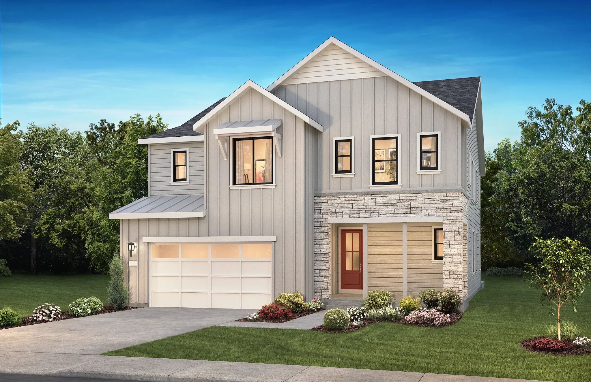 Exterior A: Modern Farmhouse