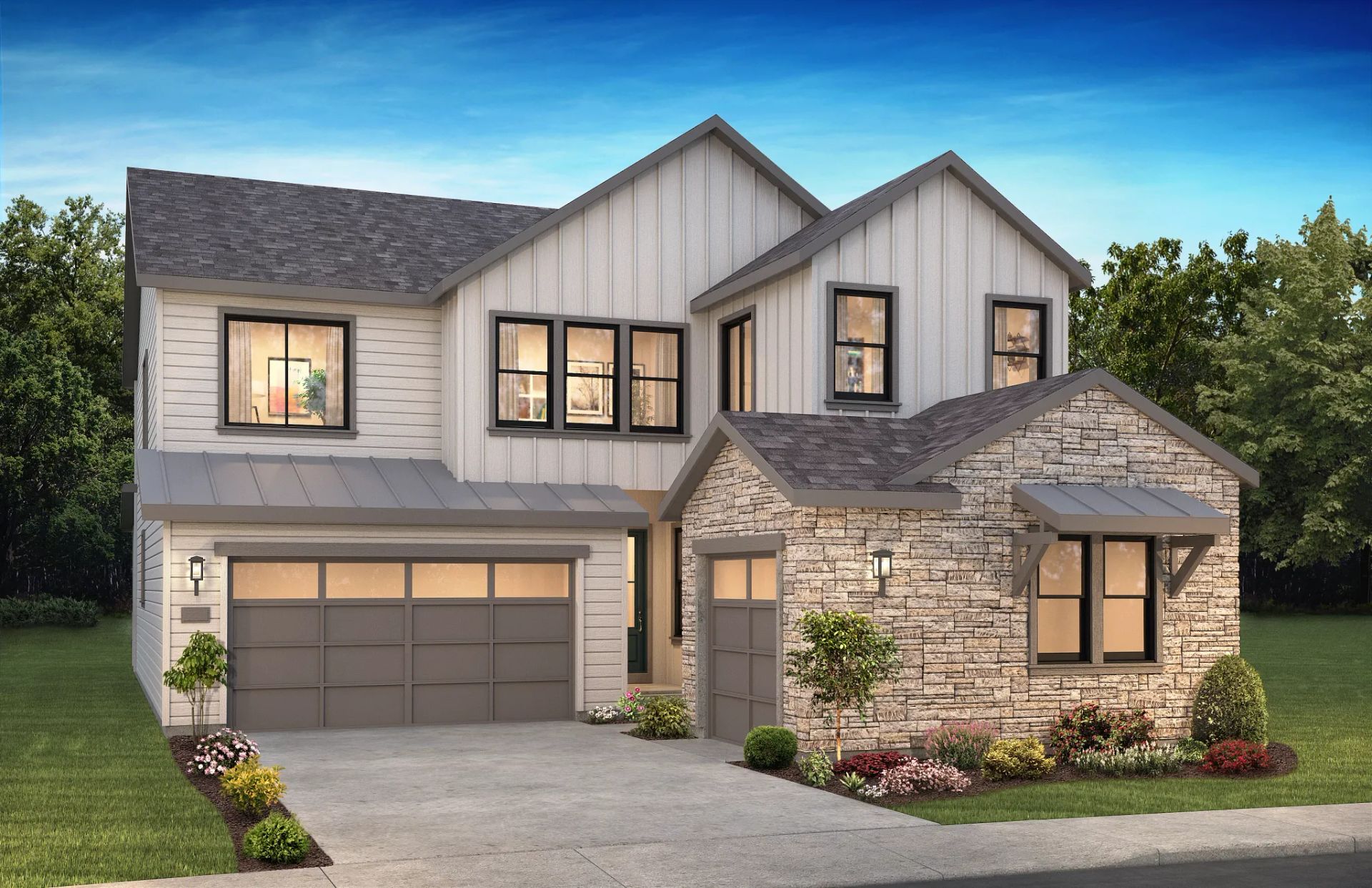 Exterior A: Modern Farmhouse
