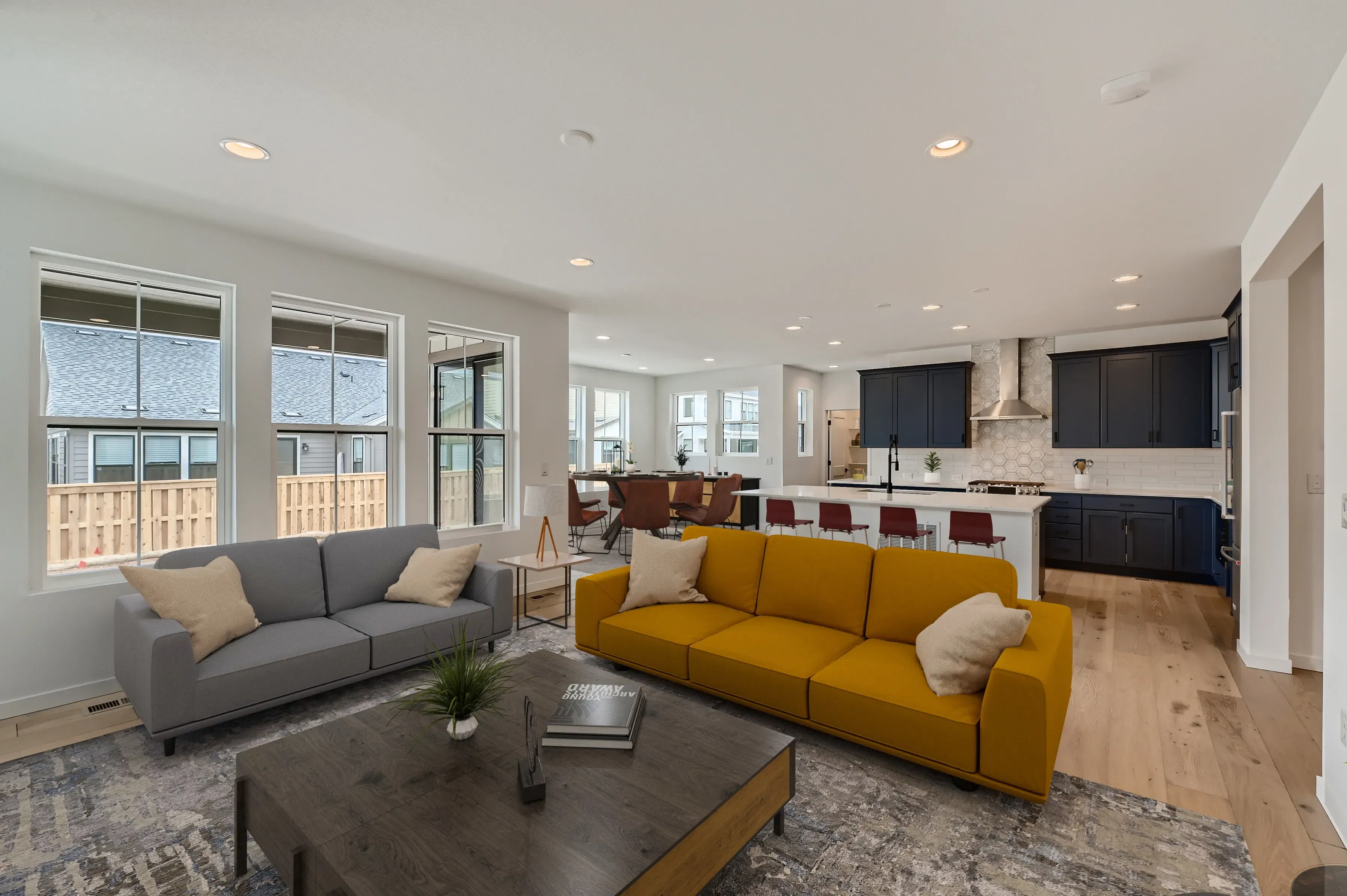 Great Room, Kitchen + Dining