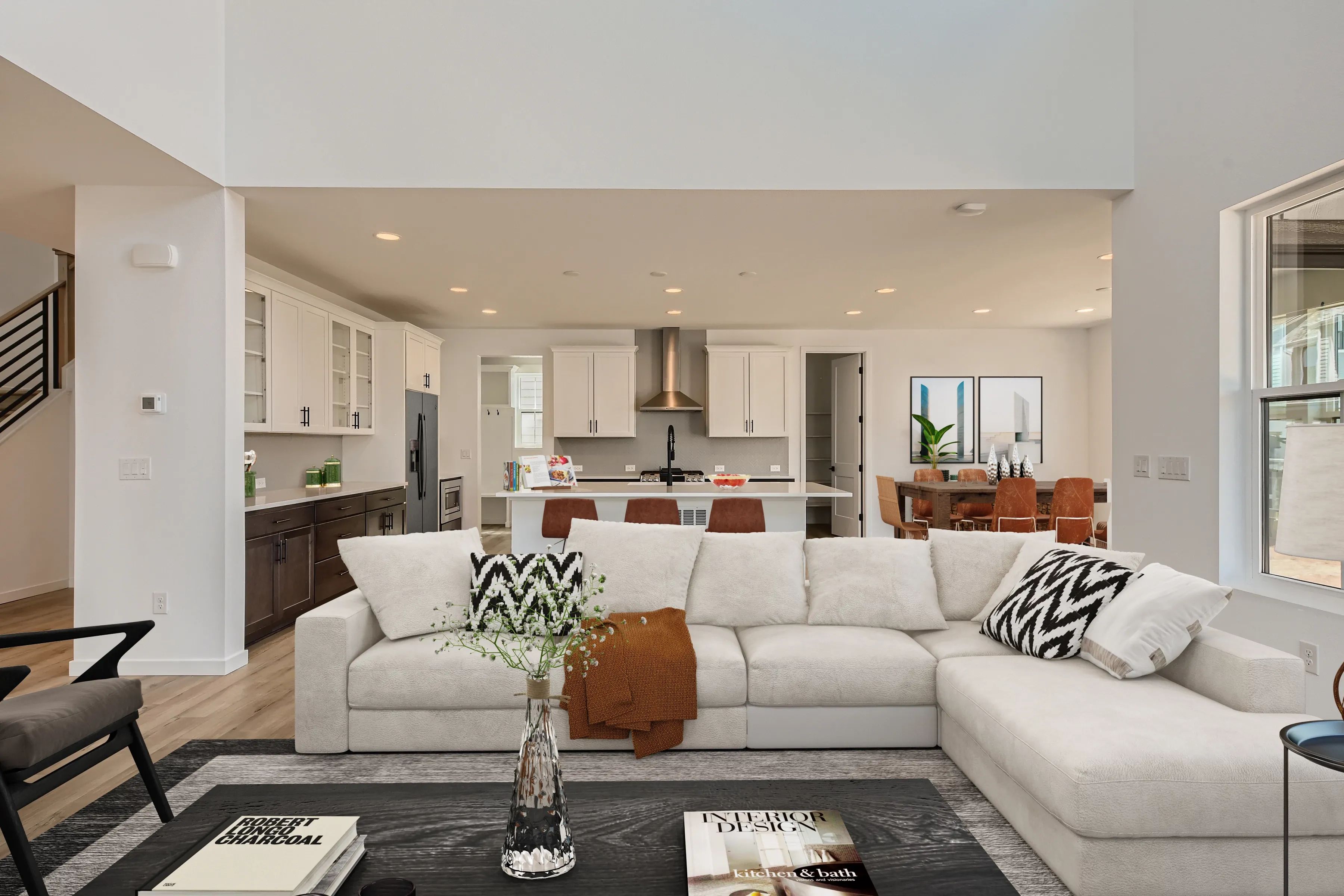 Great Room, Kitchen + Dining