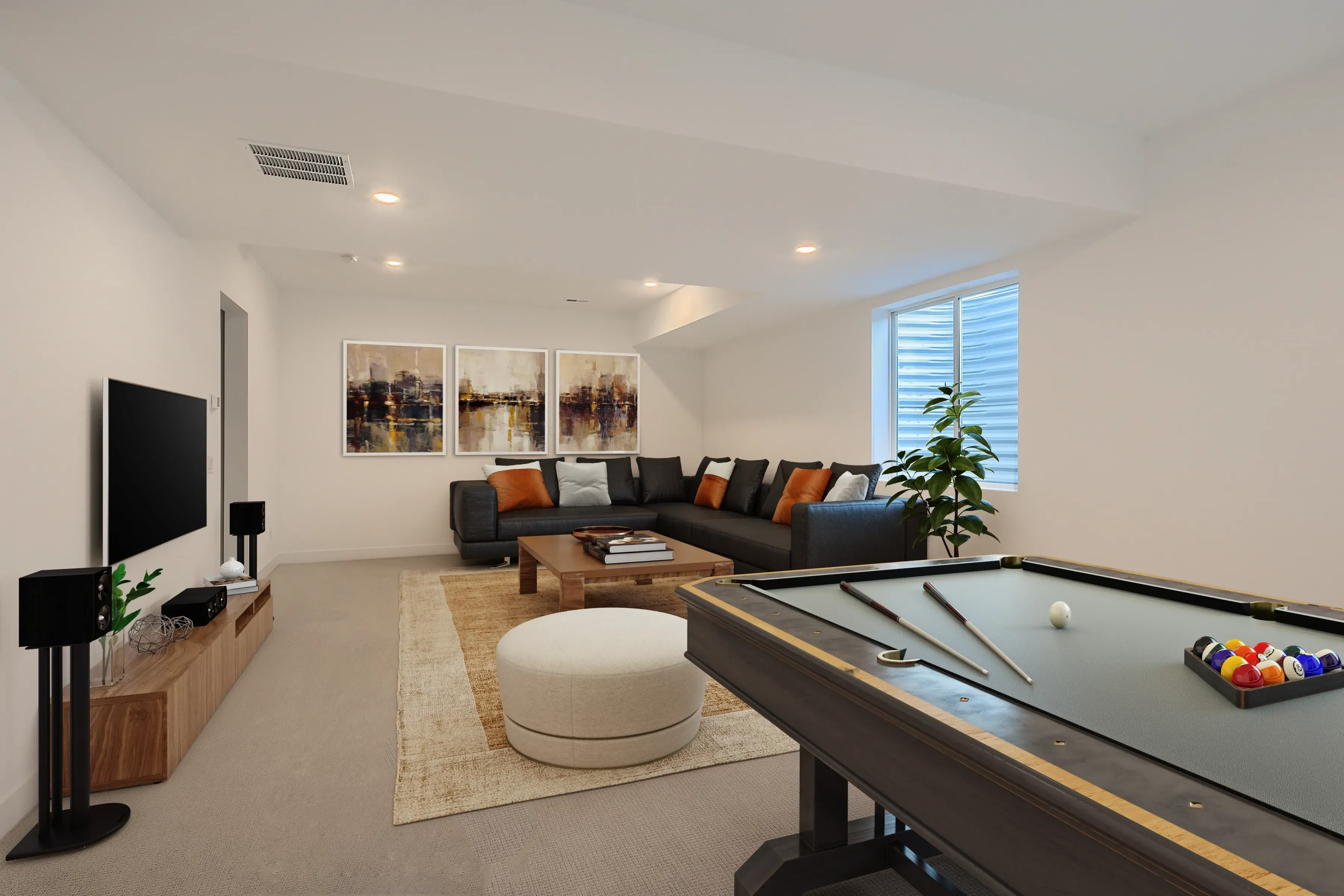 Optional Finished Basement Rec Room